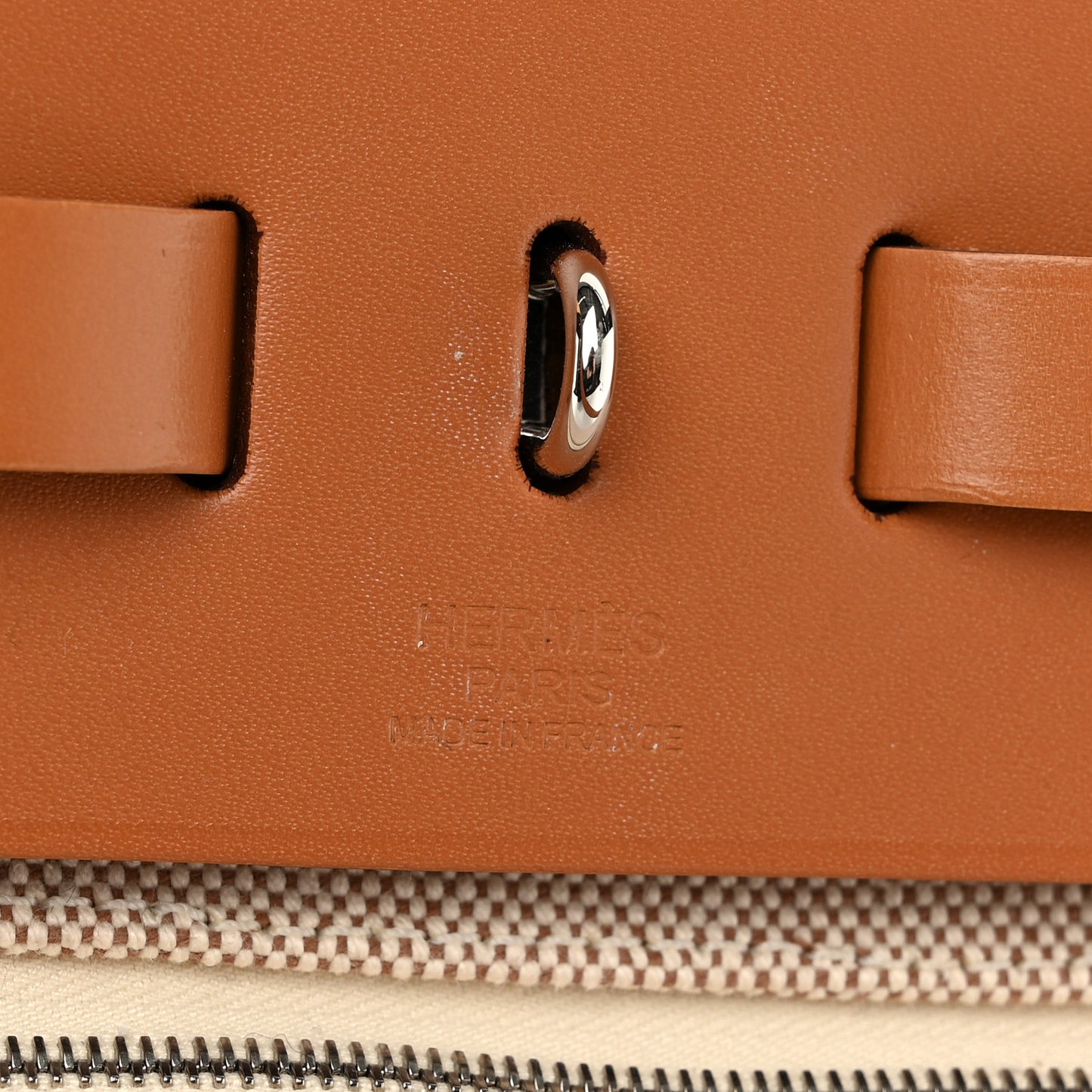 Vache Hunter Calfskin Criss Viking Herbag Zip Retourne 39 MM Ecru Beige Naturel
