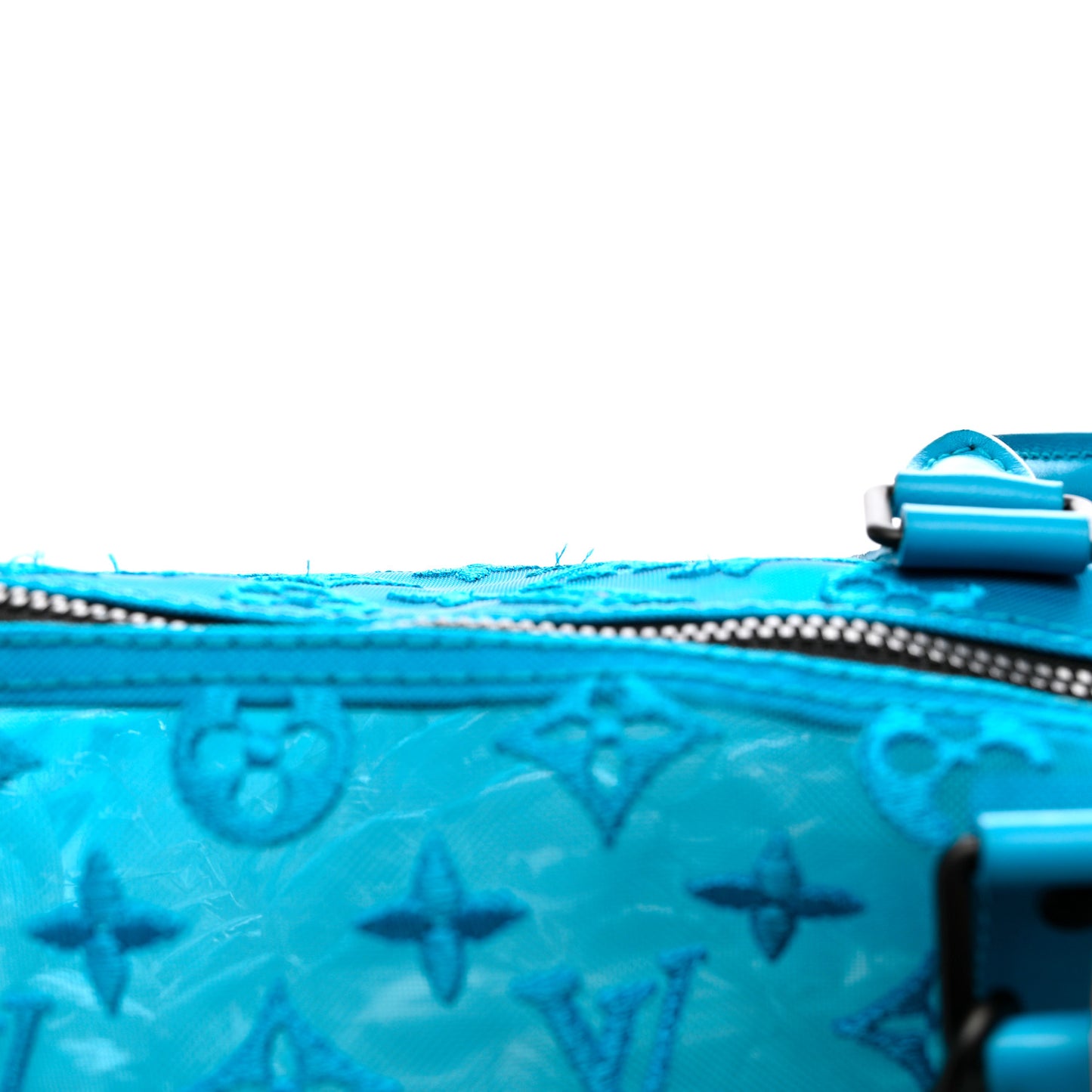 Monogram See Through Keepall Triangle Bandouliere 50 Turquoise