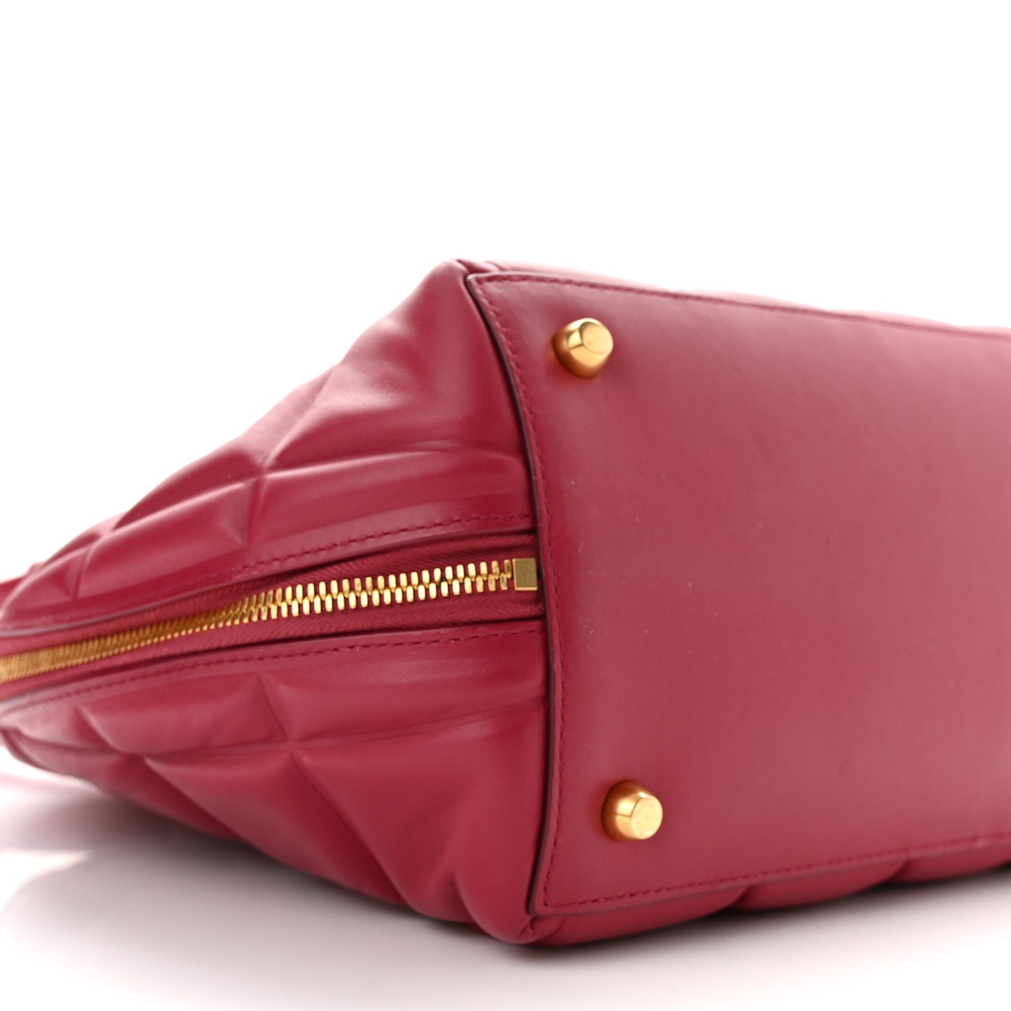 Butter Calfskin Padded Swoop Amaranto