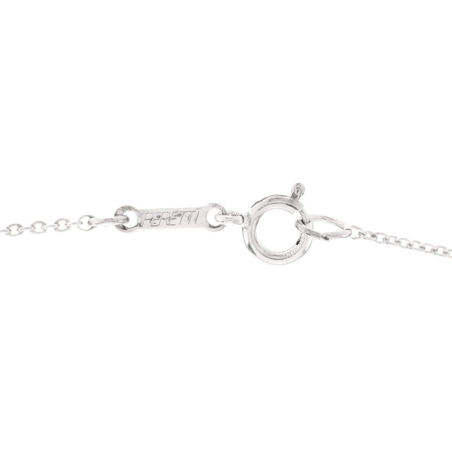 Sterling Silver 14mm Elsa Peretti Open Heart Pendant Necklace
