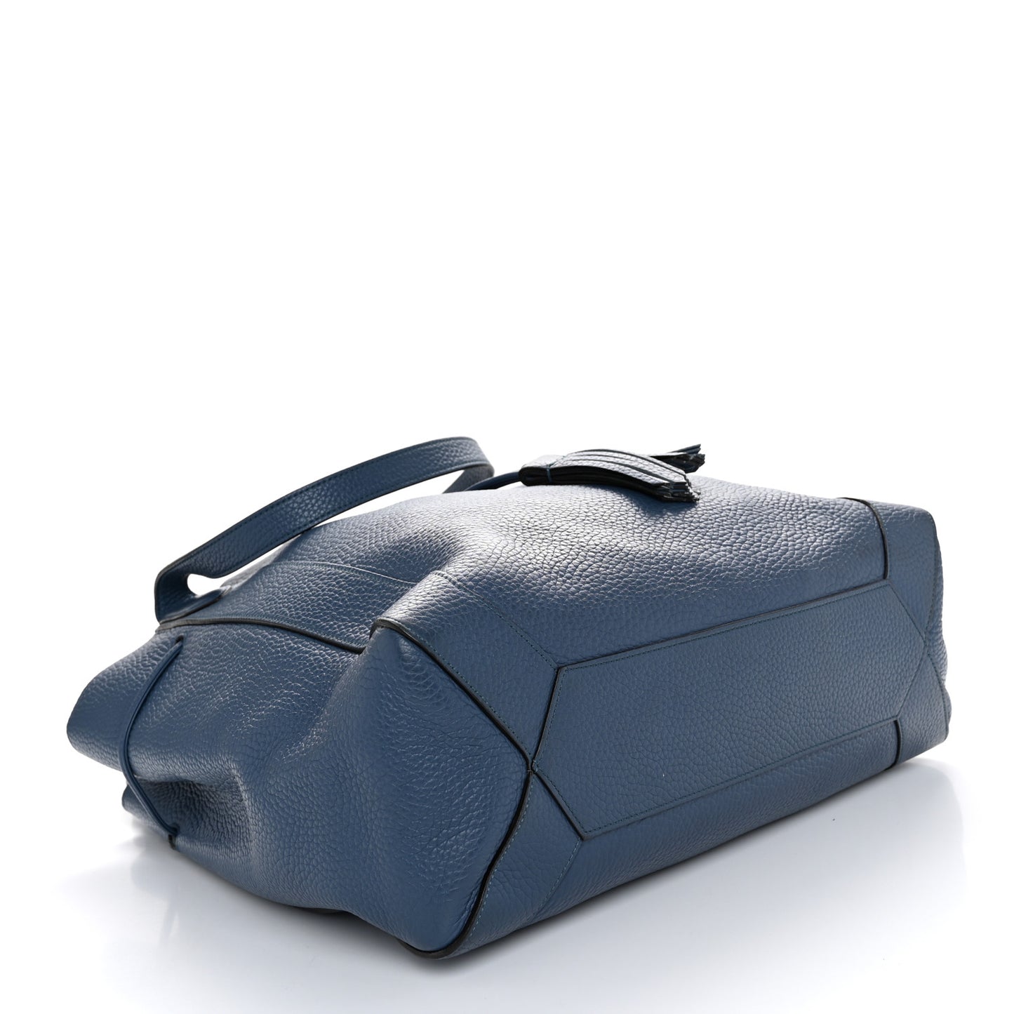 Heavy Grain Calfskin Millie Tote Dark Blue