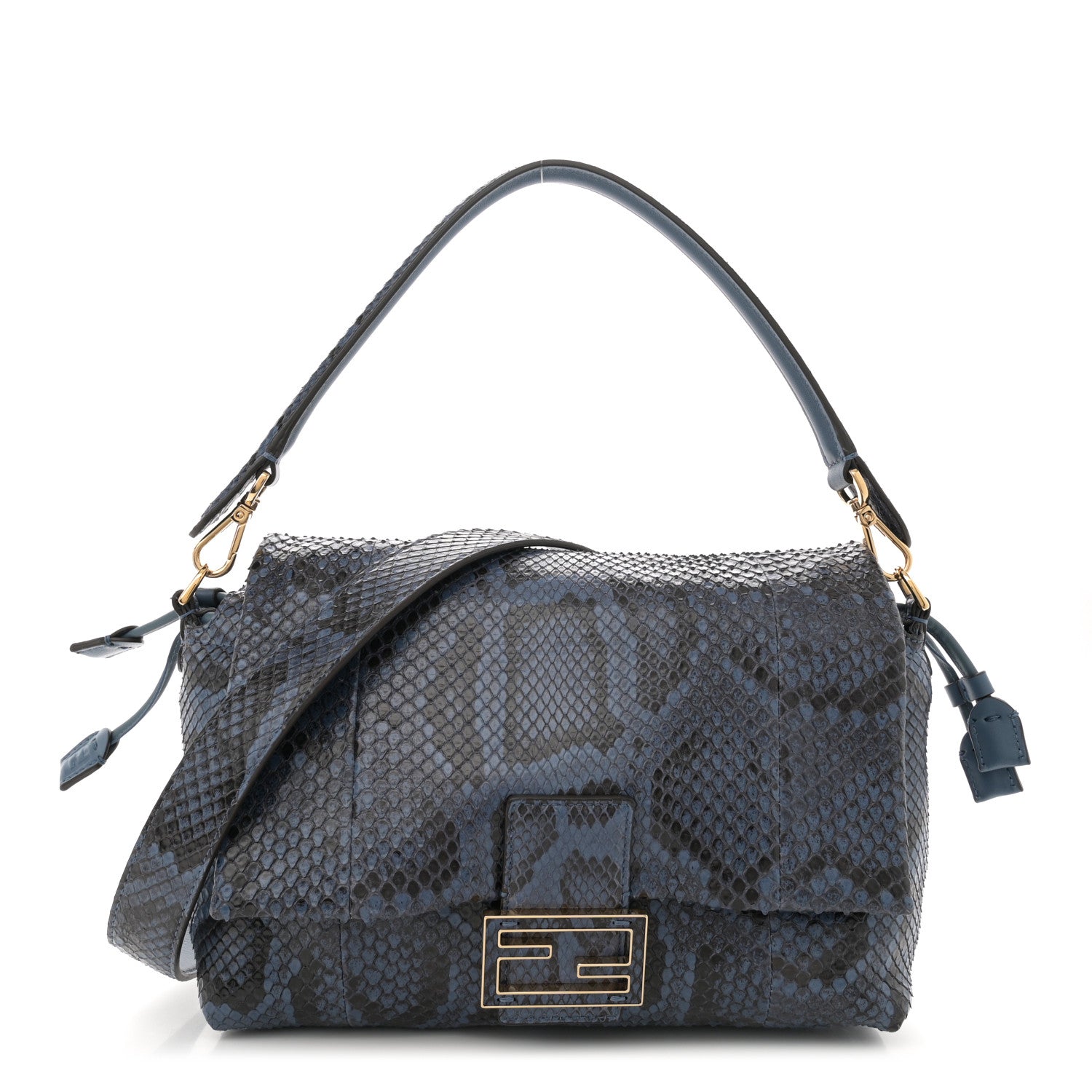 Fendi Snakeskin Medium Mamma Baguette Myrtle 1680182 – FASHIONPHILE