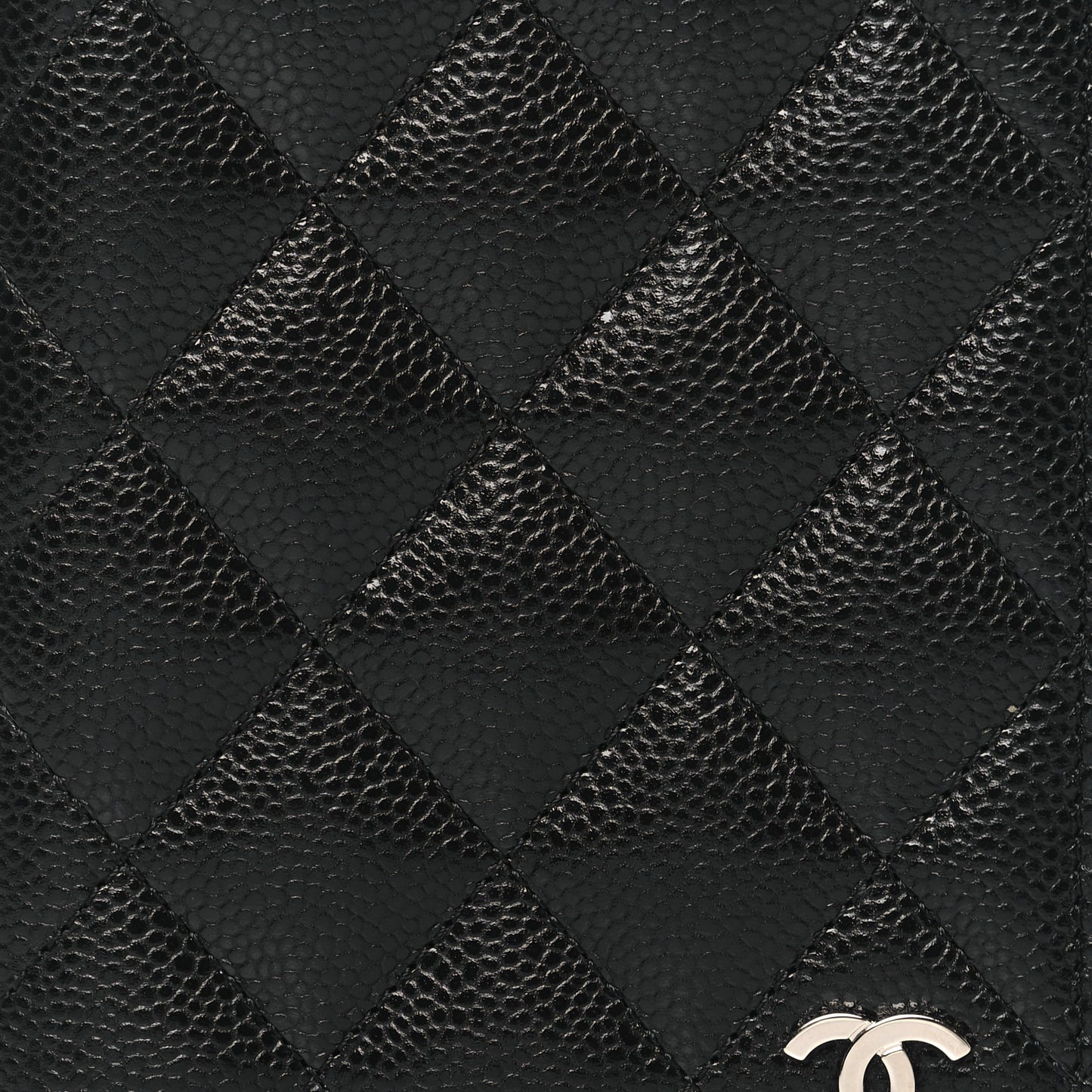 Caviar Quilted Passport Holder Black
