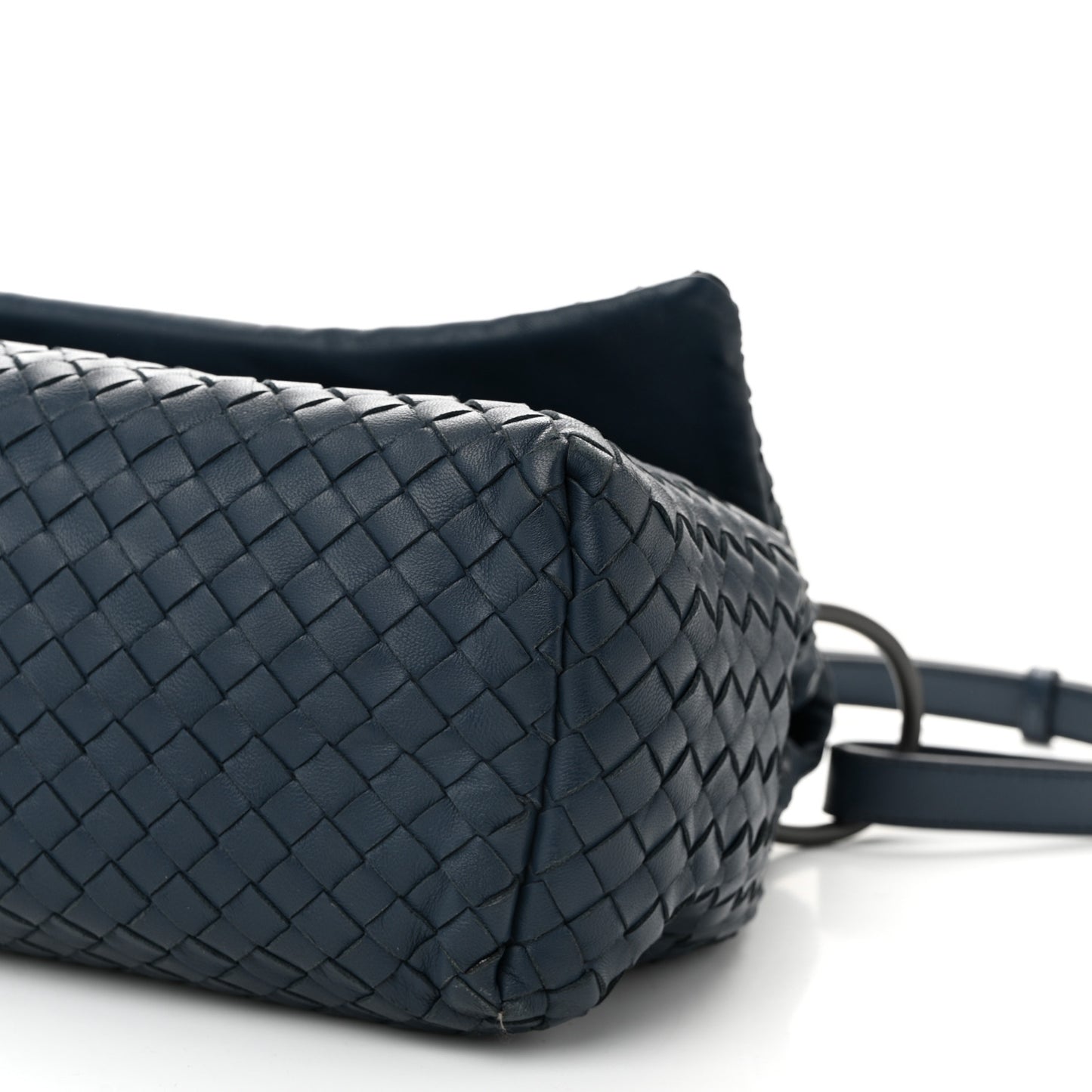Nappa Intrecciato Flap Shoulder Bag Blue