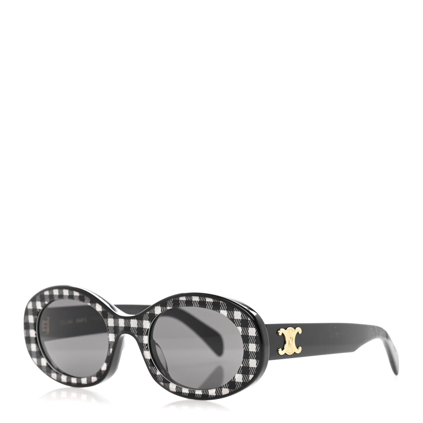 Acetate Triomphe 01 Gingham Sunglasses CL 40194U Black White Smoke