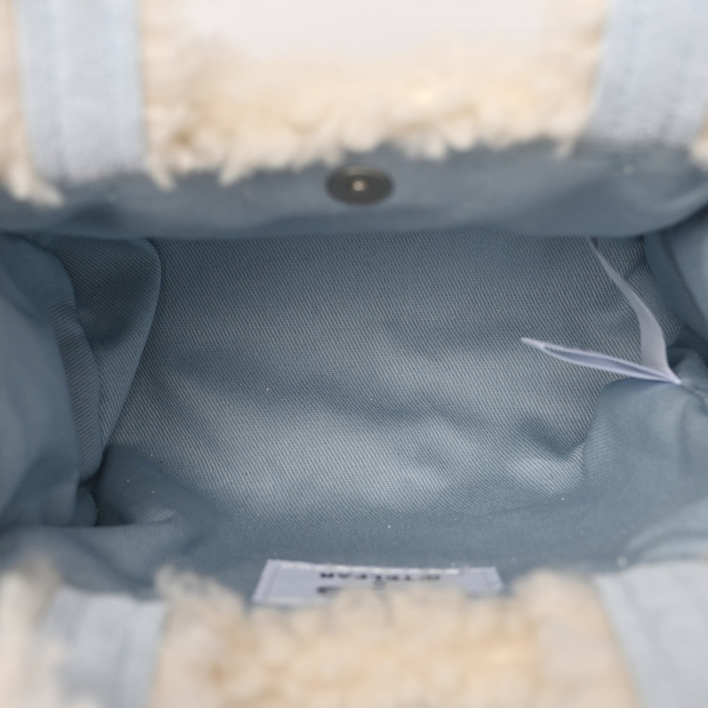 X UGG Suede Shearling Small Shopping Bag Blue