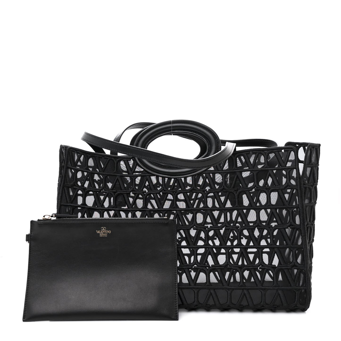 Toile Mesh Iconographe Goatskin Le Troisieme Shopping Bag Black