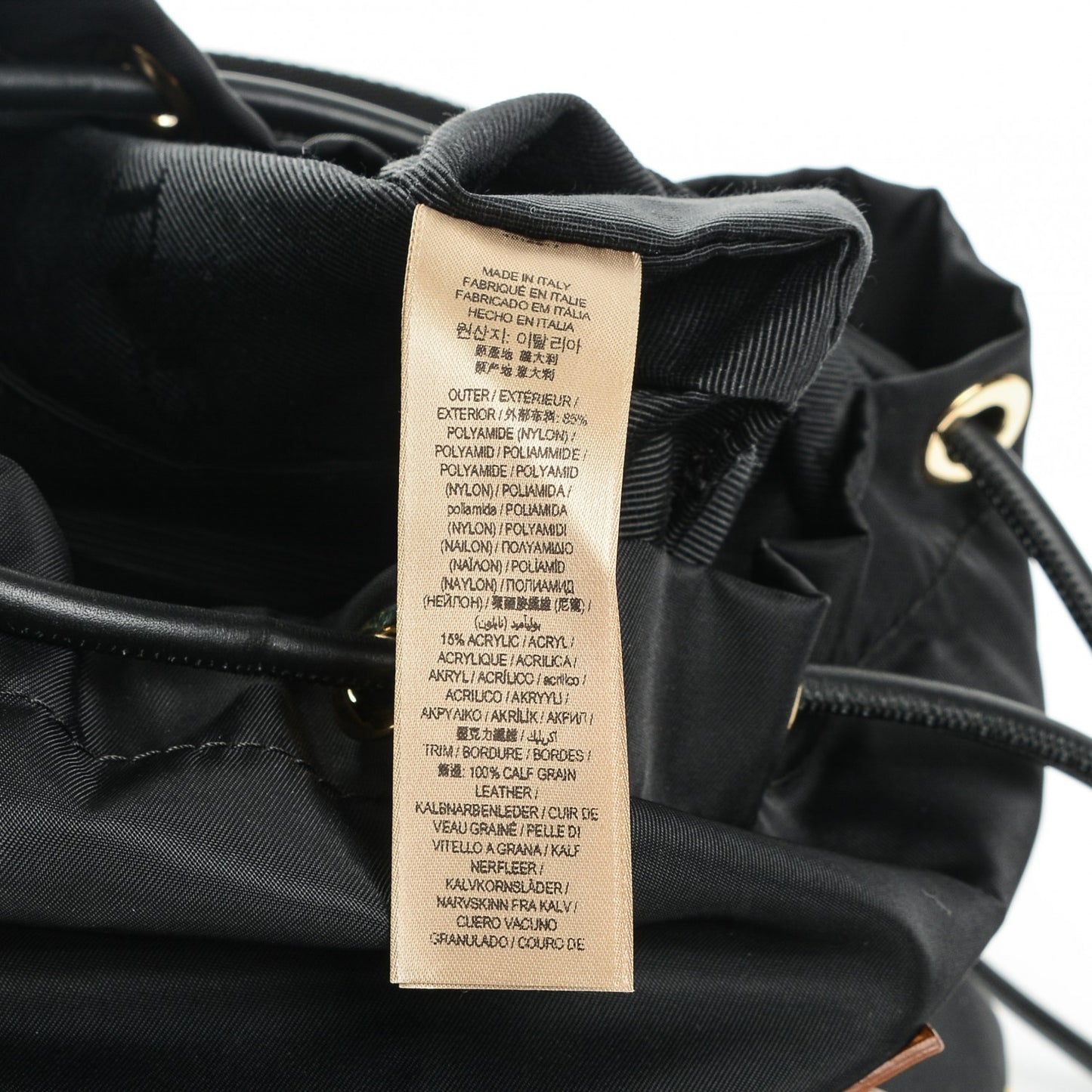 Nylon Small Rucksack Backpack Black