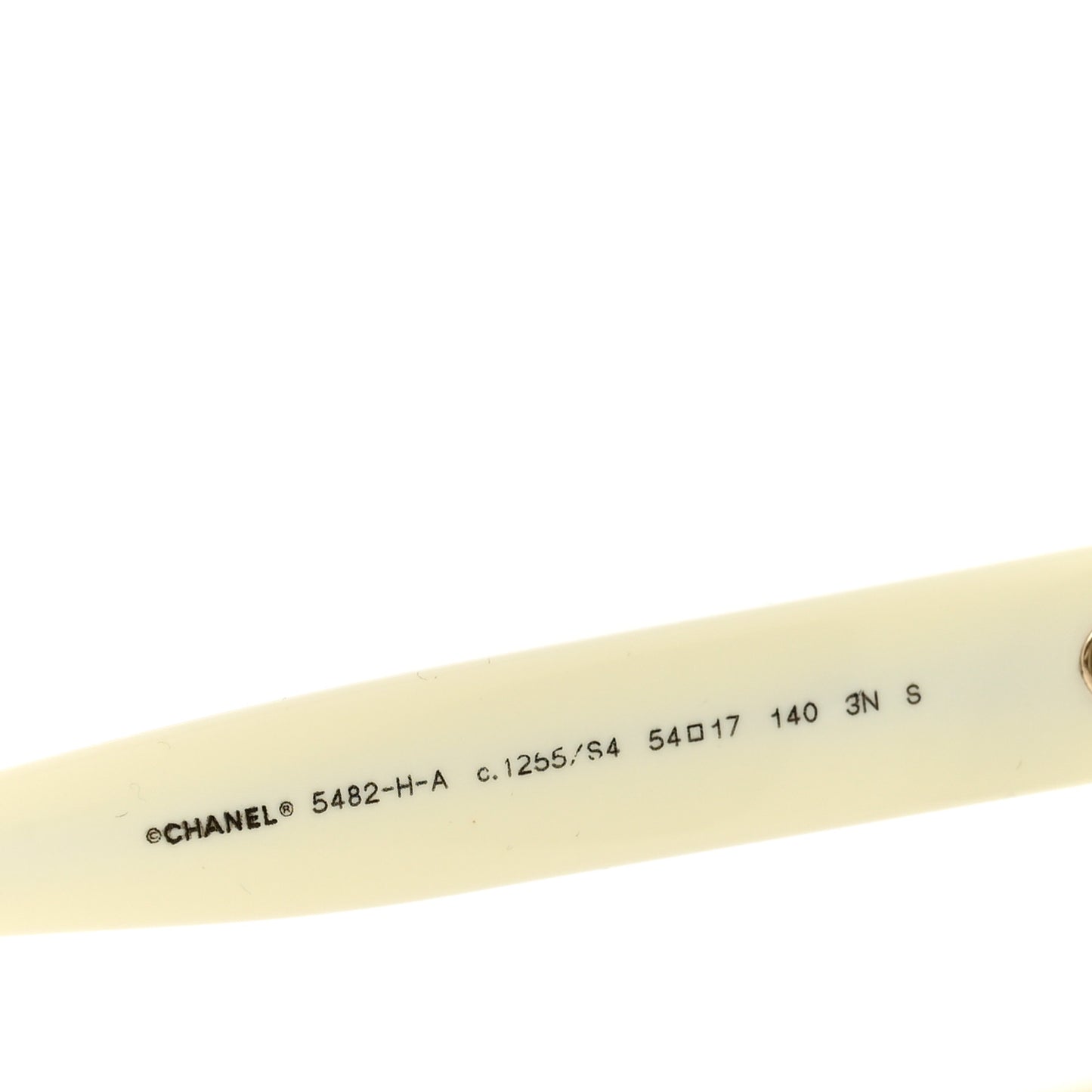 Acetate Pearl Square CC Sunglasses 5482 White