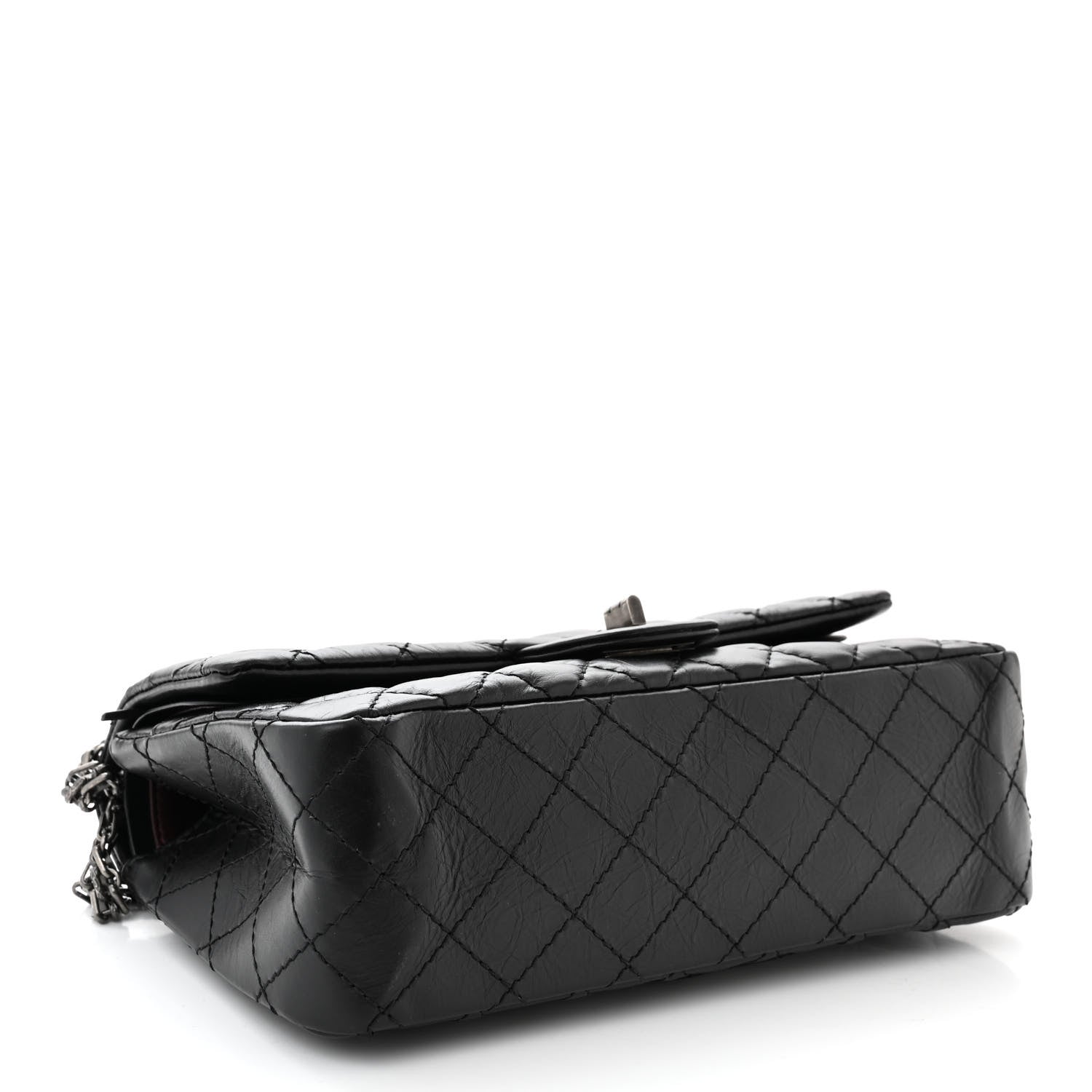 Chanel Aged Calfskin Quilted 2.55 Reissue 225 Flap Black 4 of 10