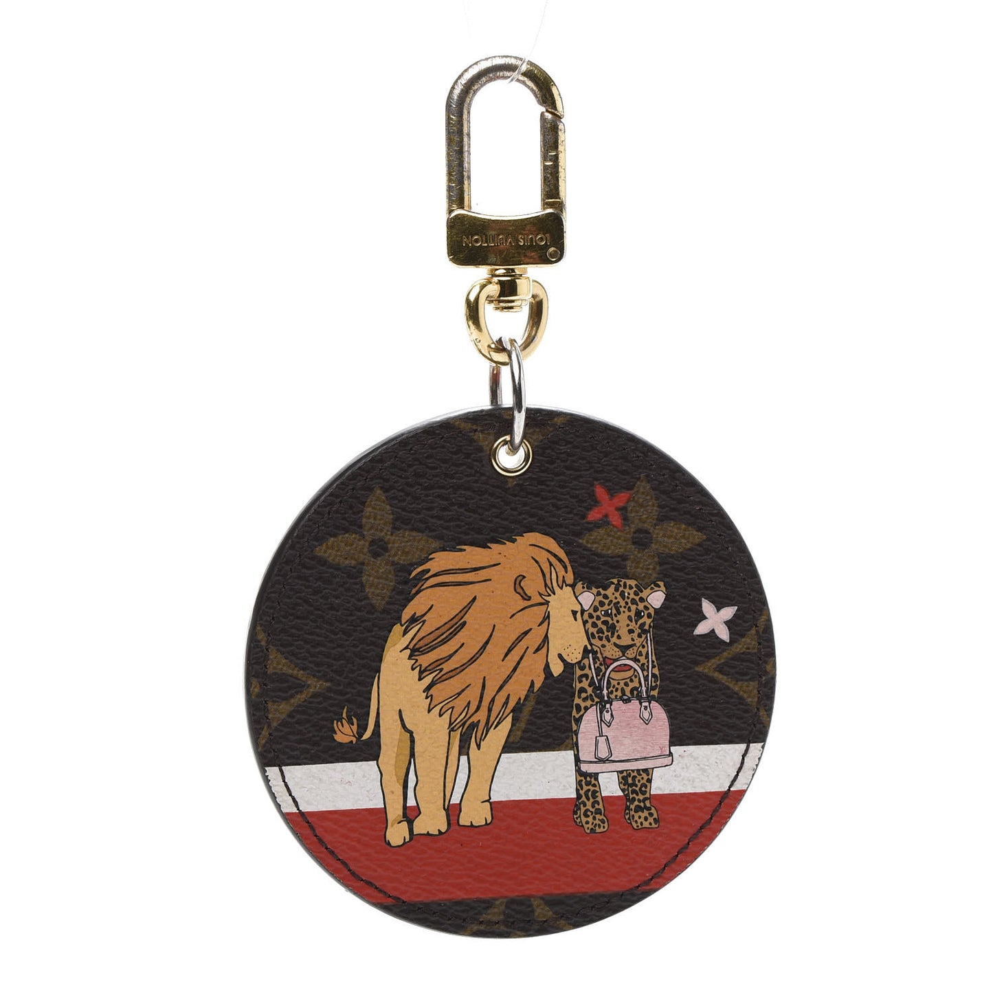 Monogram 2018 Christmas Animation Cats Bag Charm Key Ring