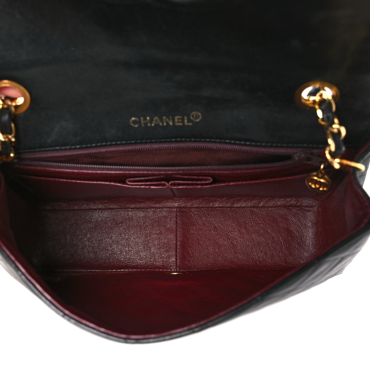 Lambskin Quilted Small Single Flap Black