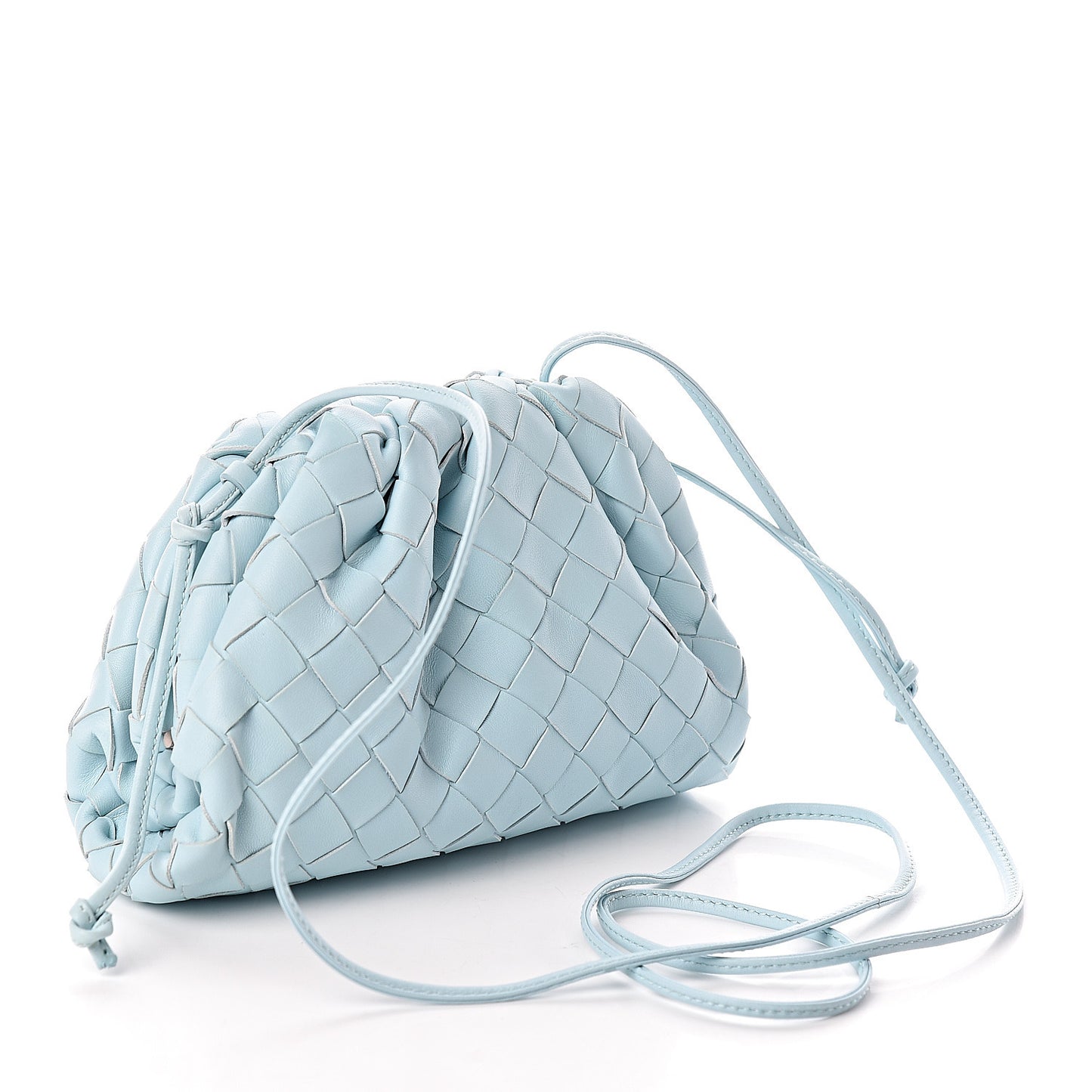 Nappa Intrecciato The Mini Pouch Topazio Silver