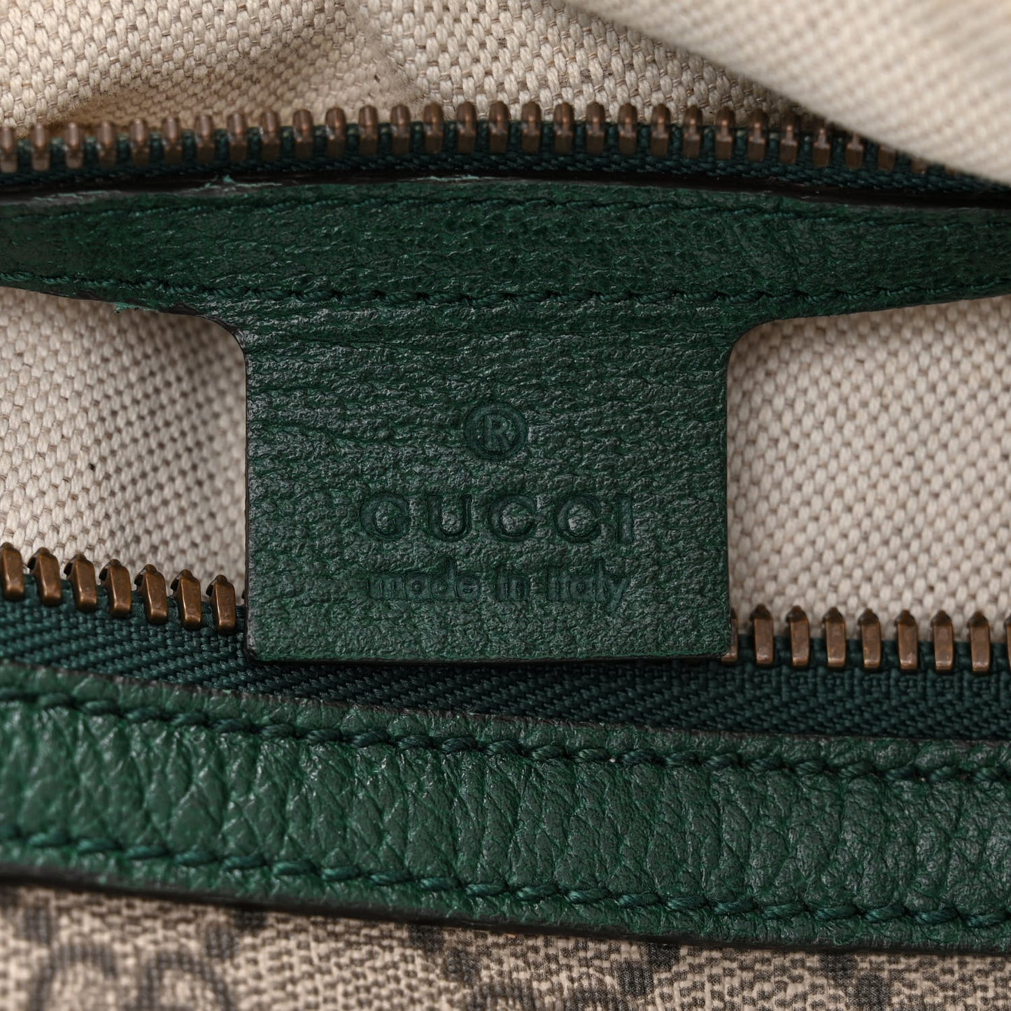 Soft GG Supreme Monogram Neo VintageWeb Skull Medium Duffle Bag Beige New Acero Green