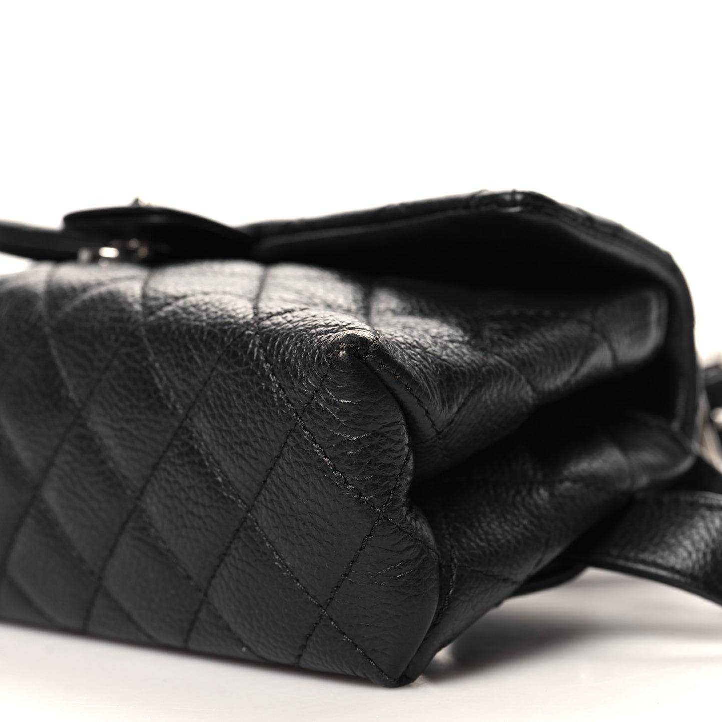 Grained Calfskin Quilted 2.55 Reissue Flap Belt Bag Clutch Black
