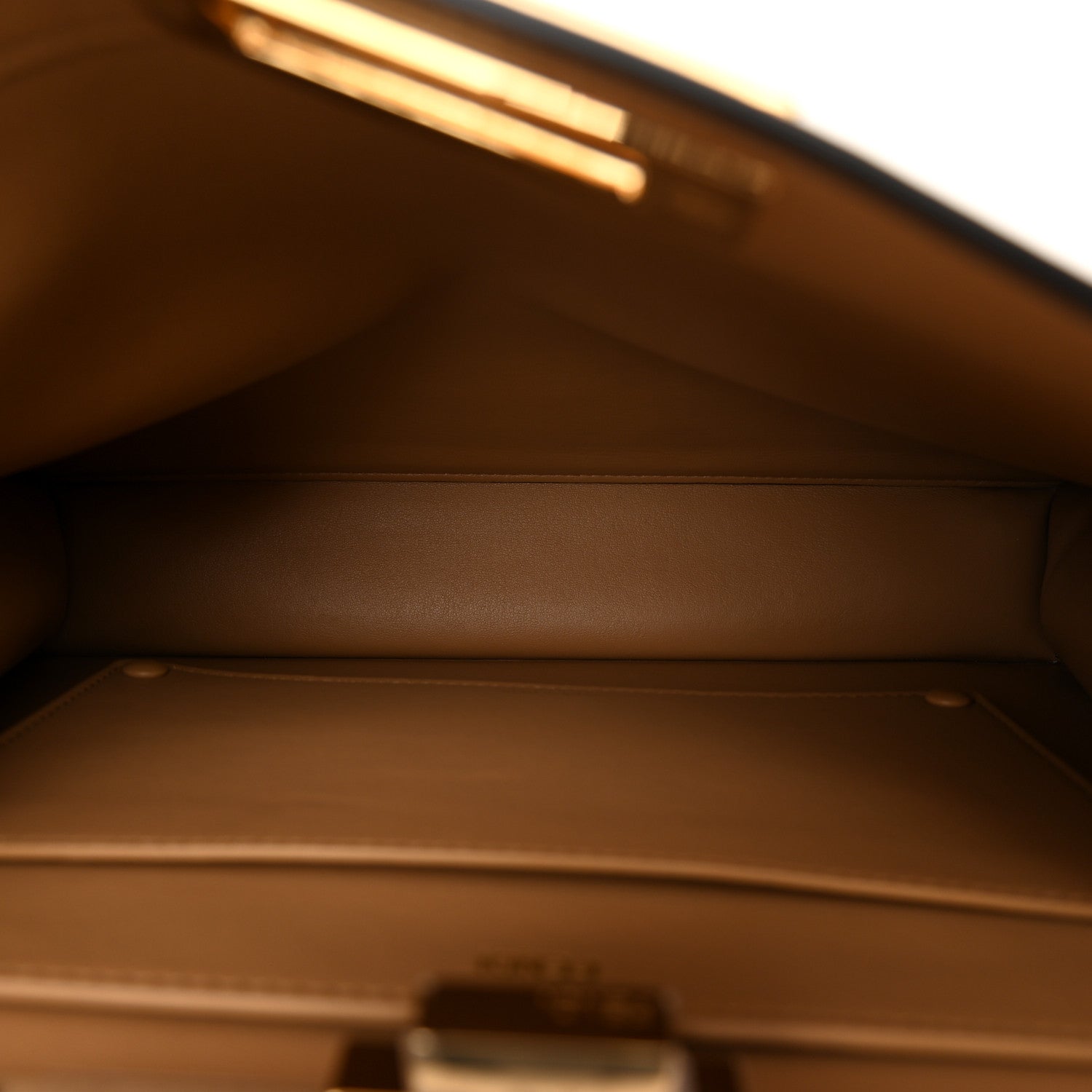 Fendi Vitello Seta Nappa Plexiglass Bi-Color Medium Peekaboo I SEE U Satchel Miele Scuro Tulipano 5 of 12