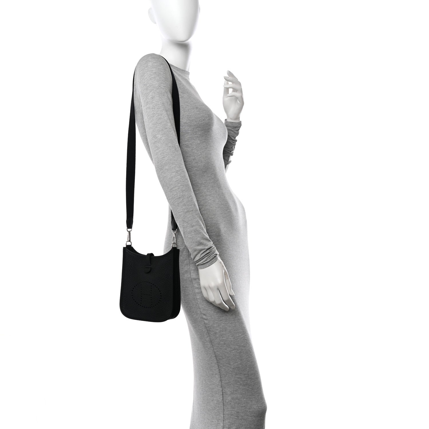 Hermes Taurillon Clemence Evelyne TPM Black 2 of 11