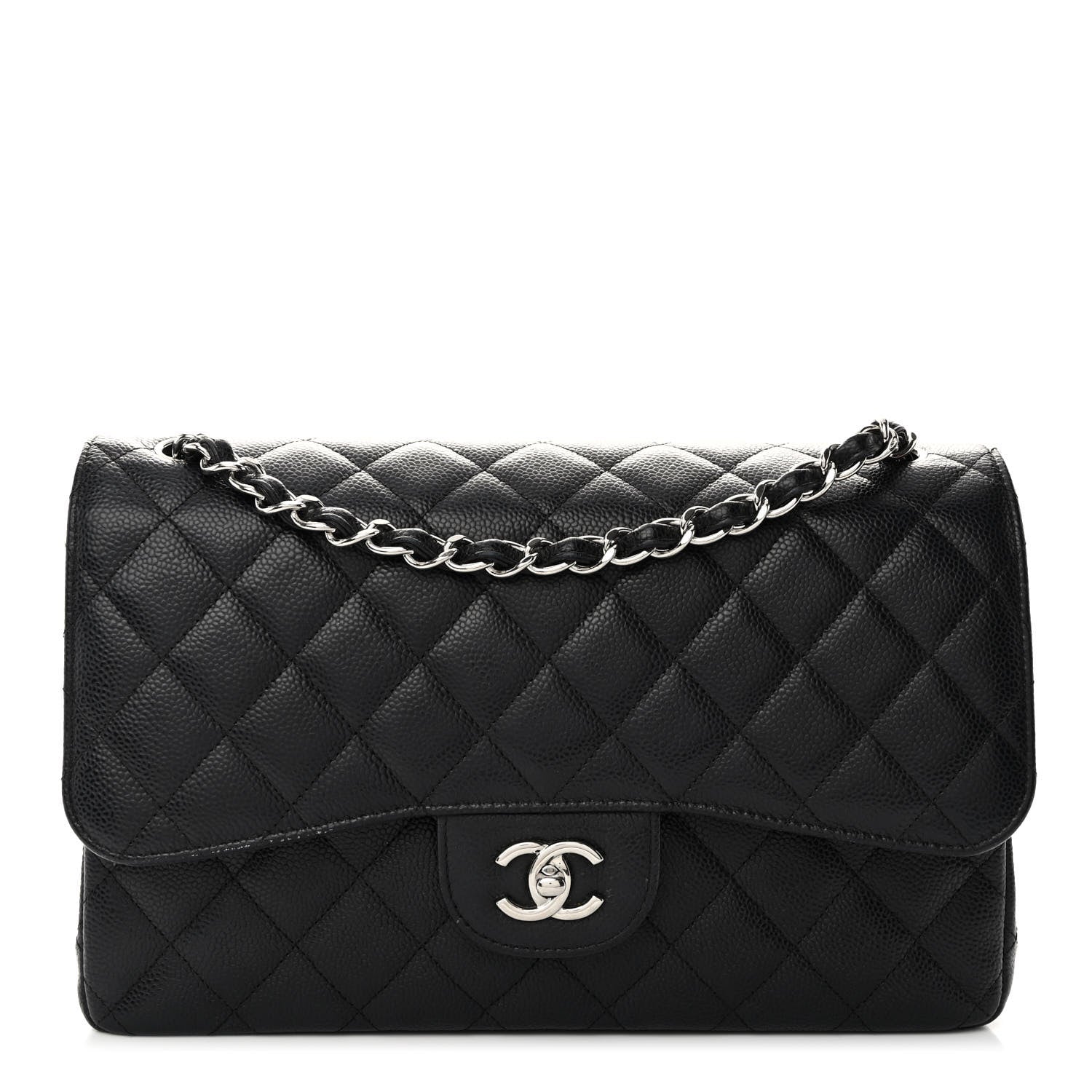 Chanel Caviar Quilted Jumbo Double Flap Black 1 of 11