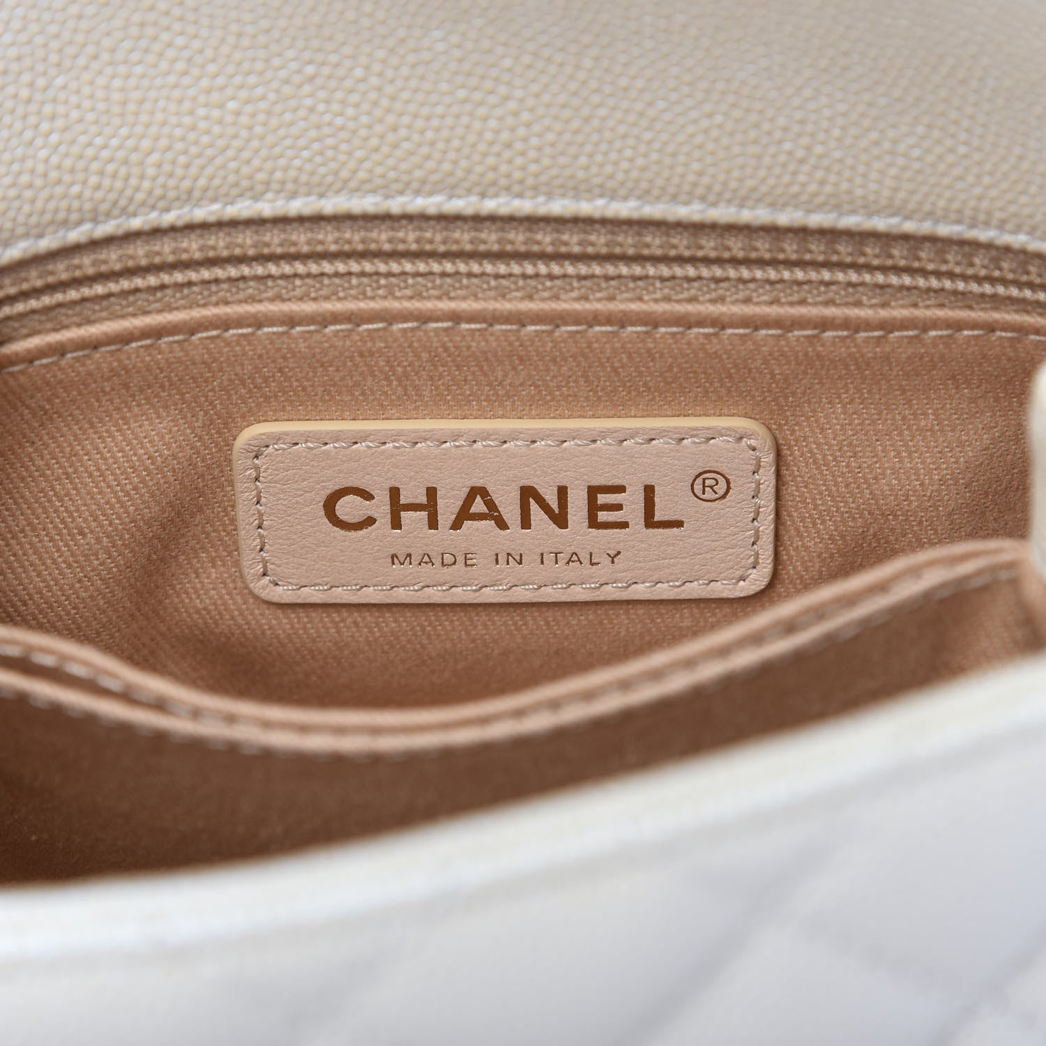 Chanel Iridescent Caviar Quilted Extra Mini Coco Handle Flap Ivory 8 of 10