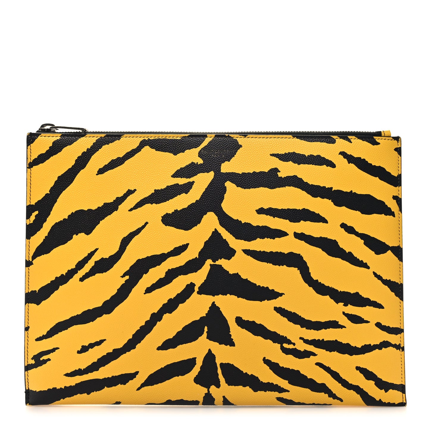 Grain De Poudre Zebra Print Zipped Tablet Holder Yellow Black