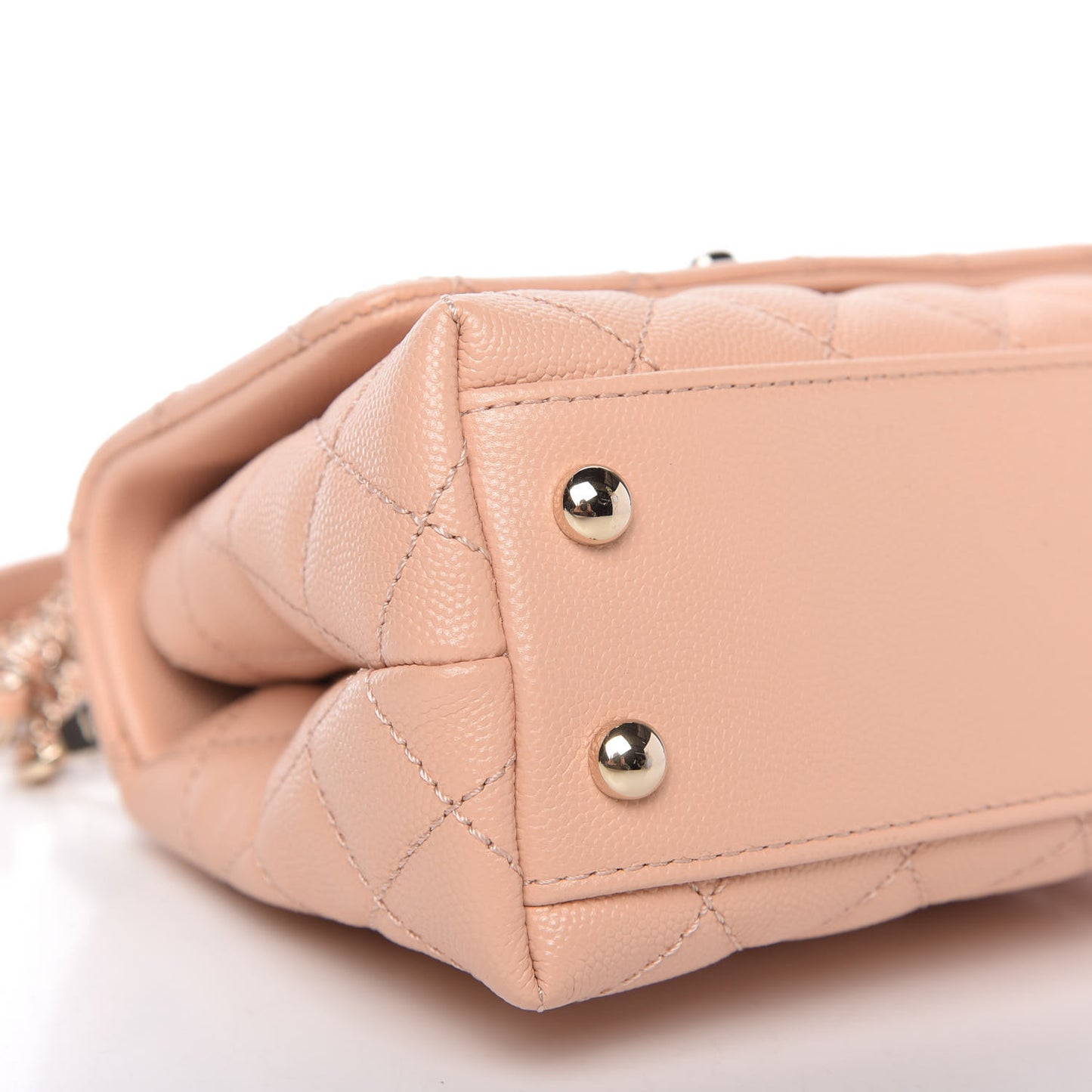 Caviar Quilted Extra Mini Coco Handle Flap Light Pink