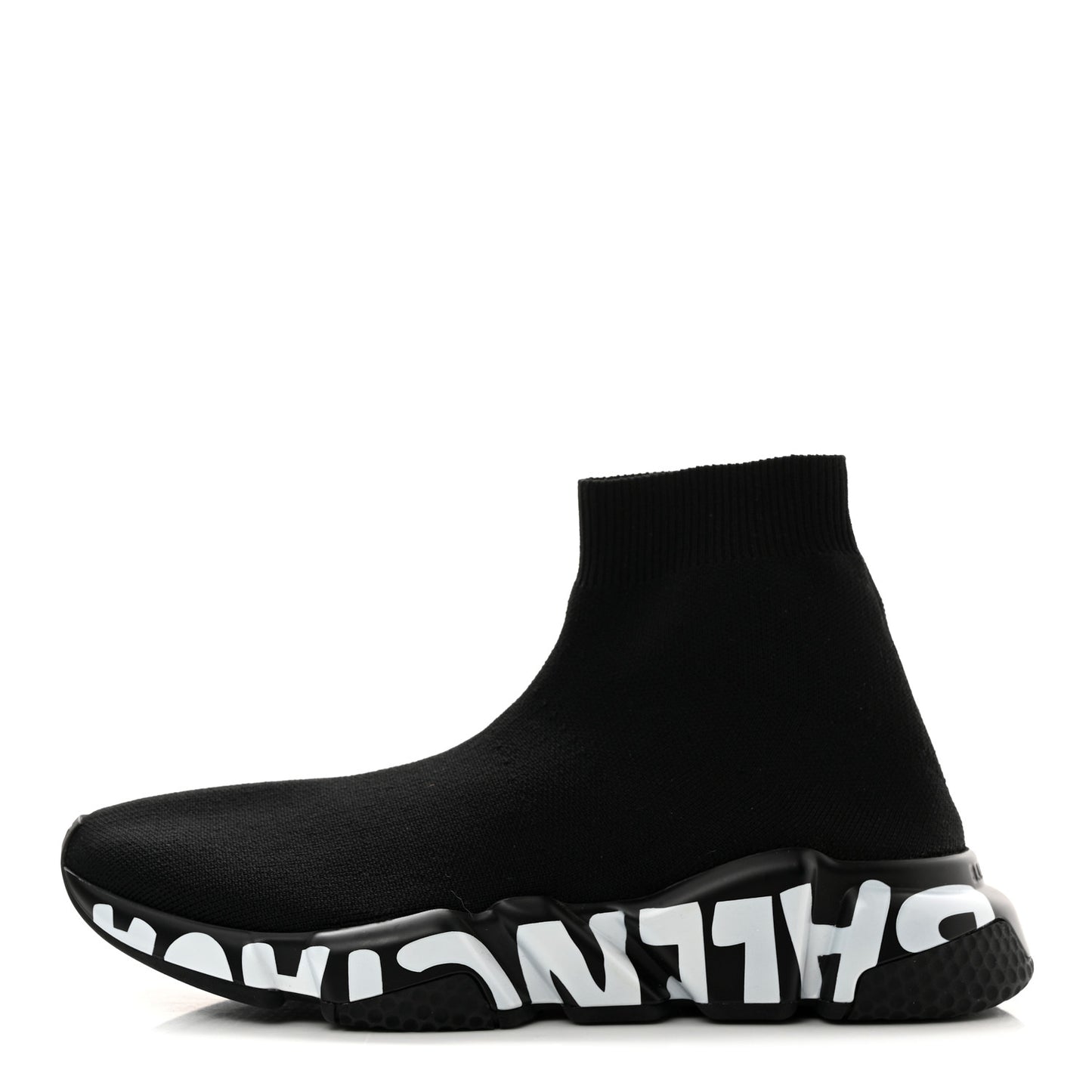Neoprene Knit Womens Speed Graffiti Sneakers 38 Black White