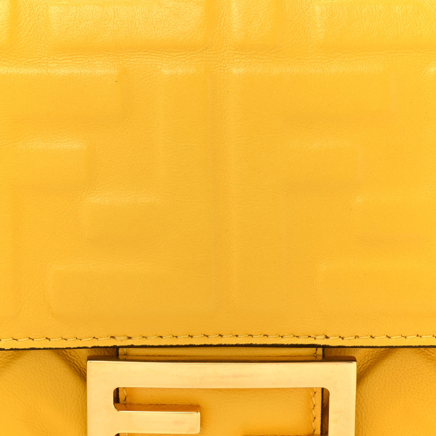 Fendi Nappa FF 1974 Embossed Baguette Mimosa 7 of 15