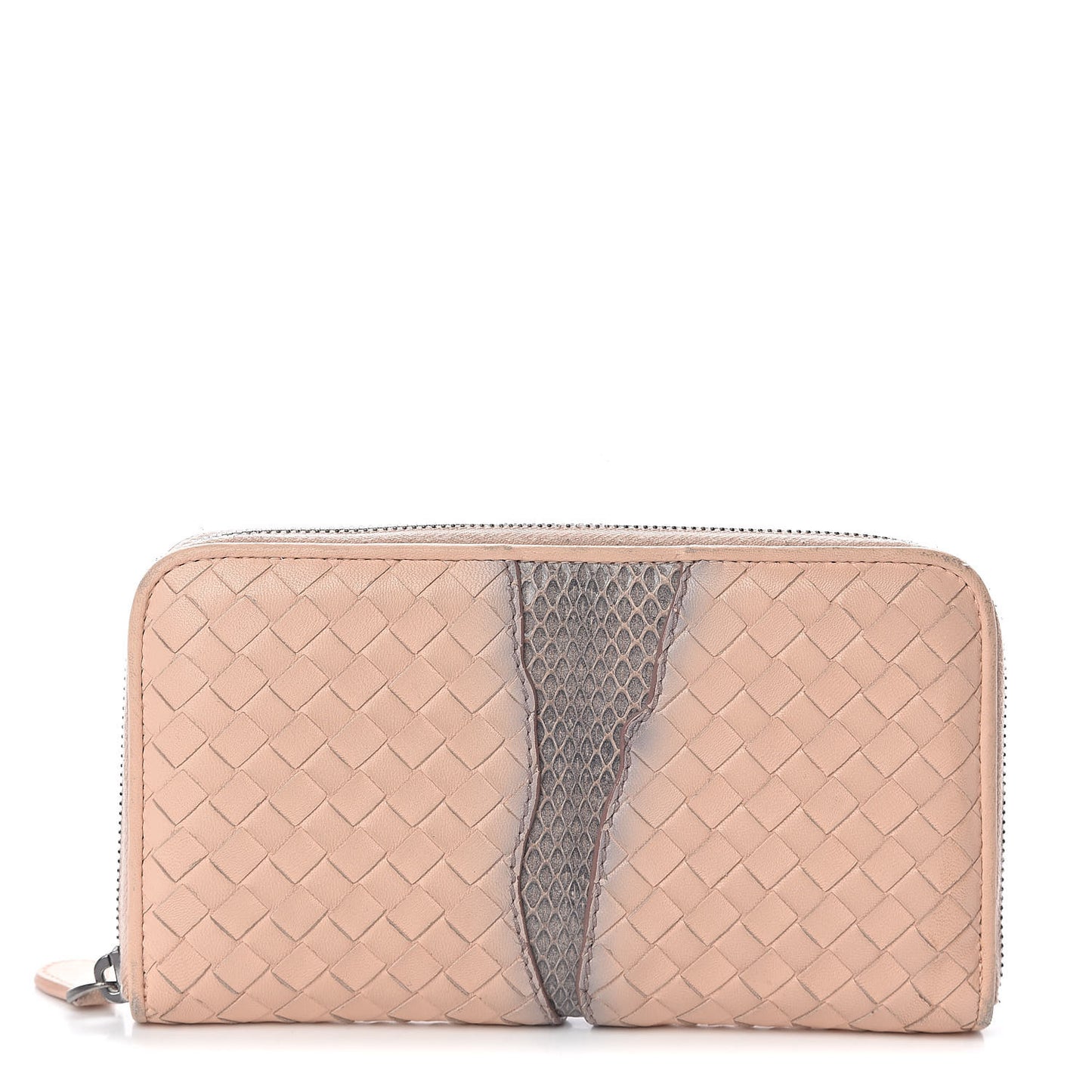 Nappa Intrecciato Ayers Zip Around Wallet Flamingo