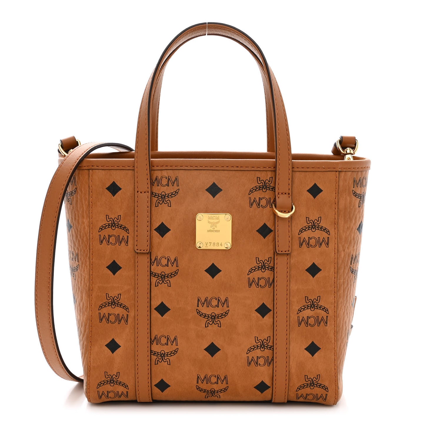 Visetos Mini Toni Shopper Tote Cognac