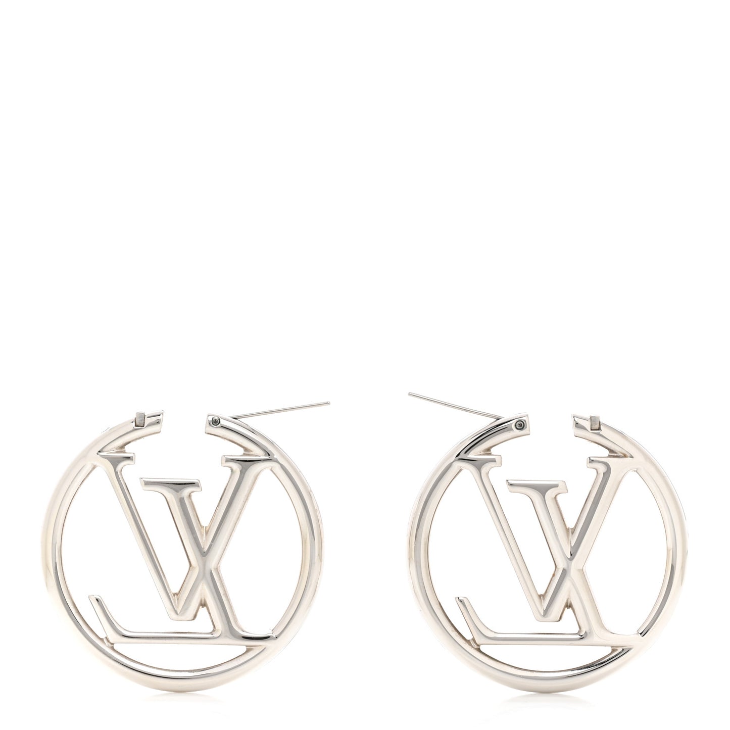 Palladium Louise Hoop Earrings Silver