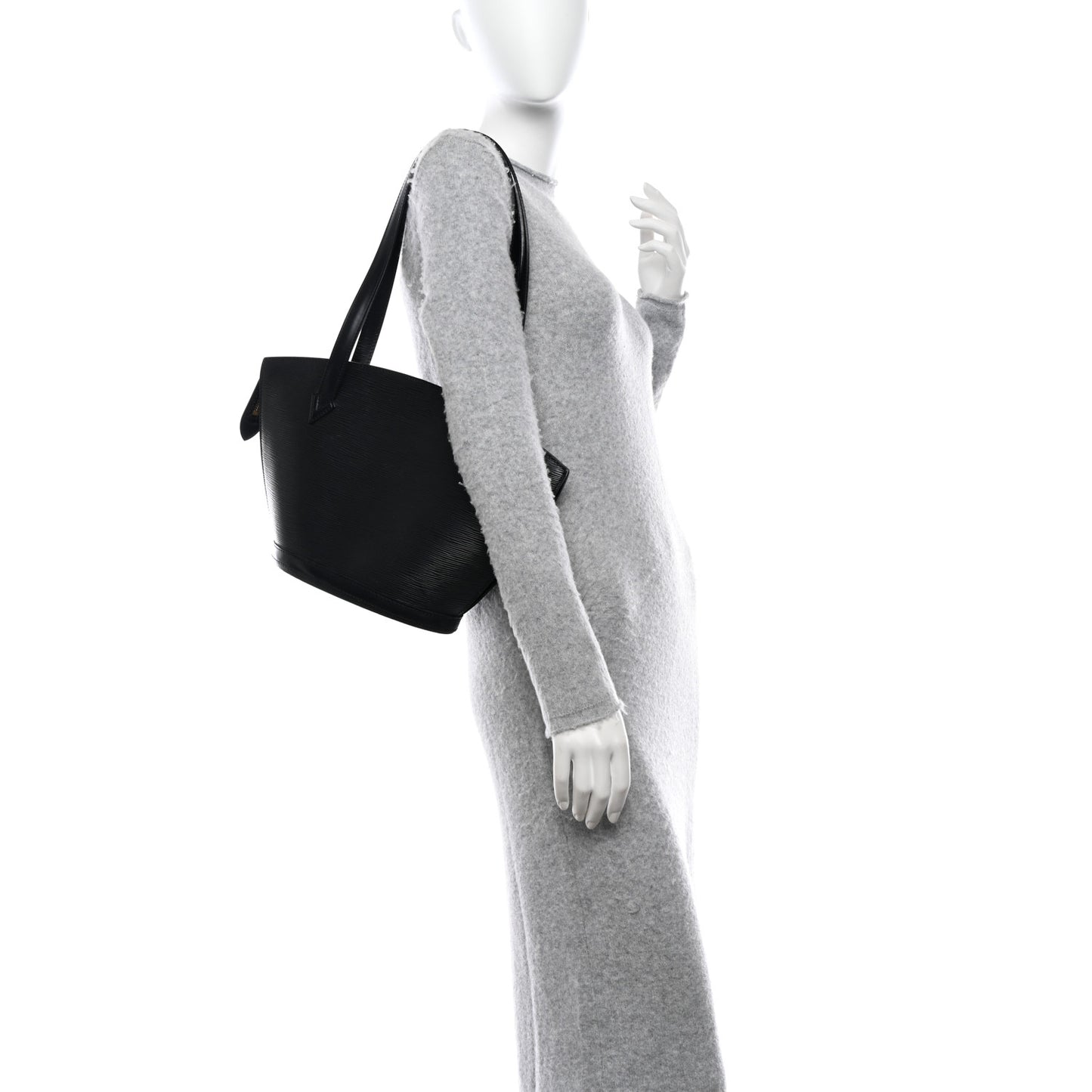 Epi Saint Jacques PM Long Straps Black