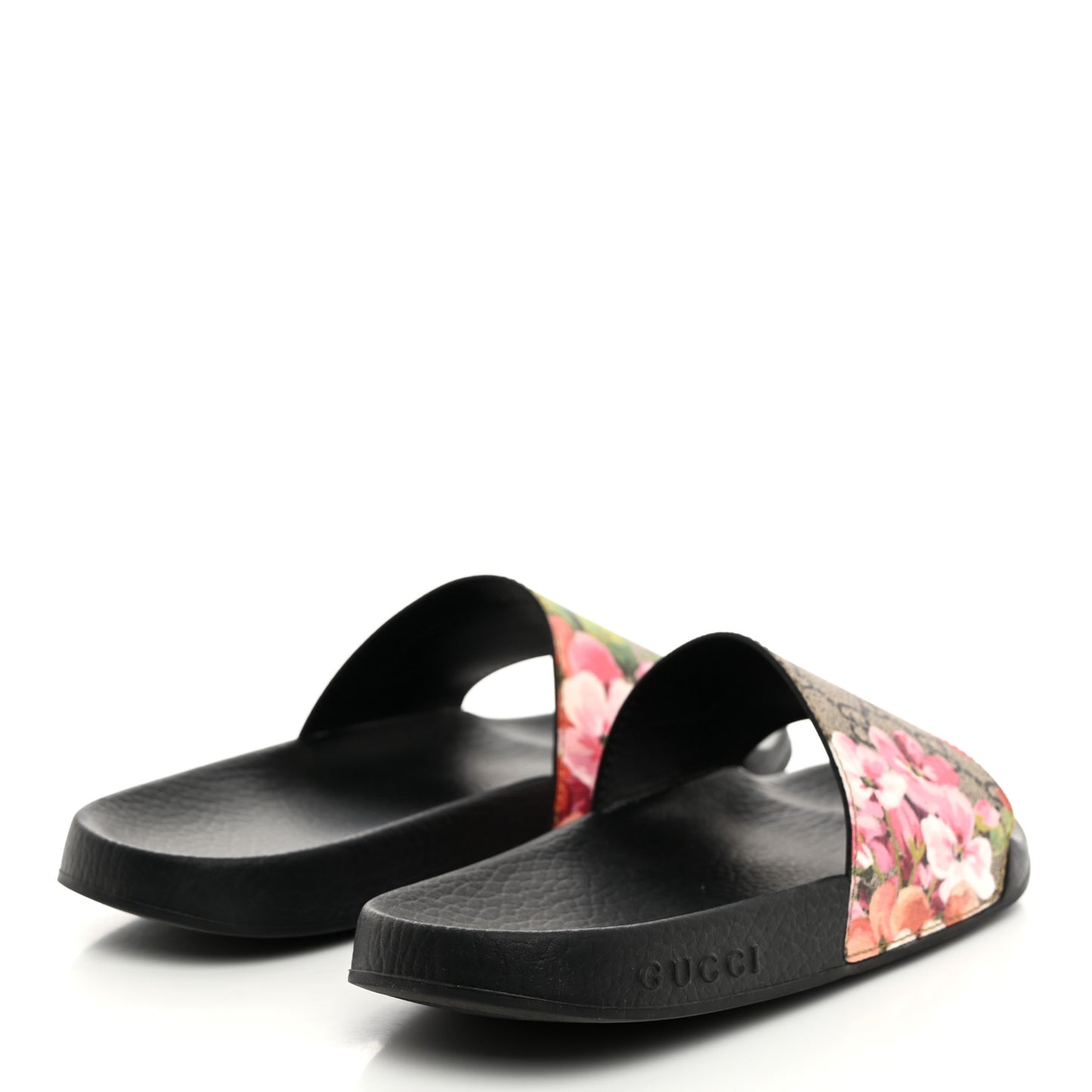 GG Supreme Monogram Blooms Slide Sandals 36 Beige Multicolor