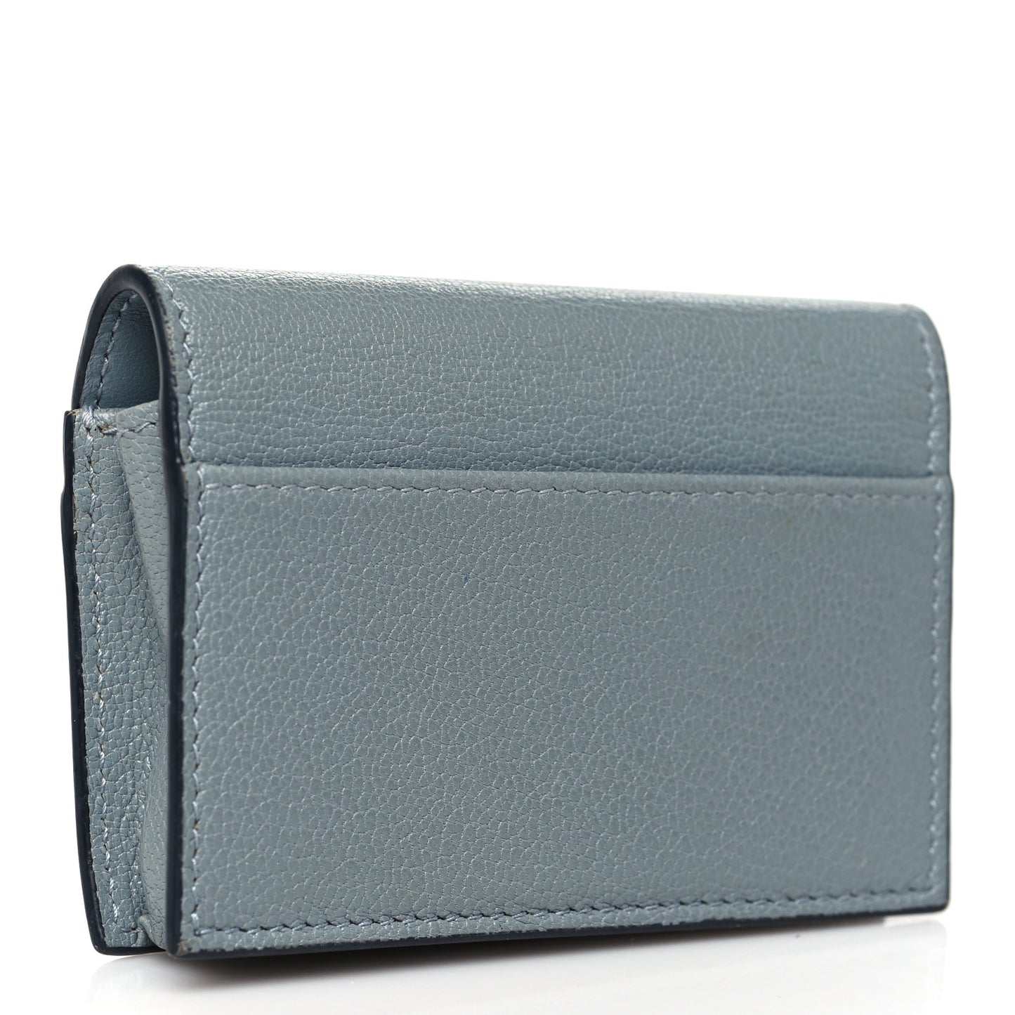 Goatskin Saddle Card Holder Sky Blue
