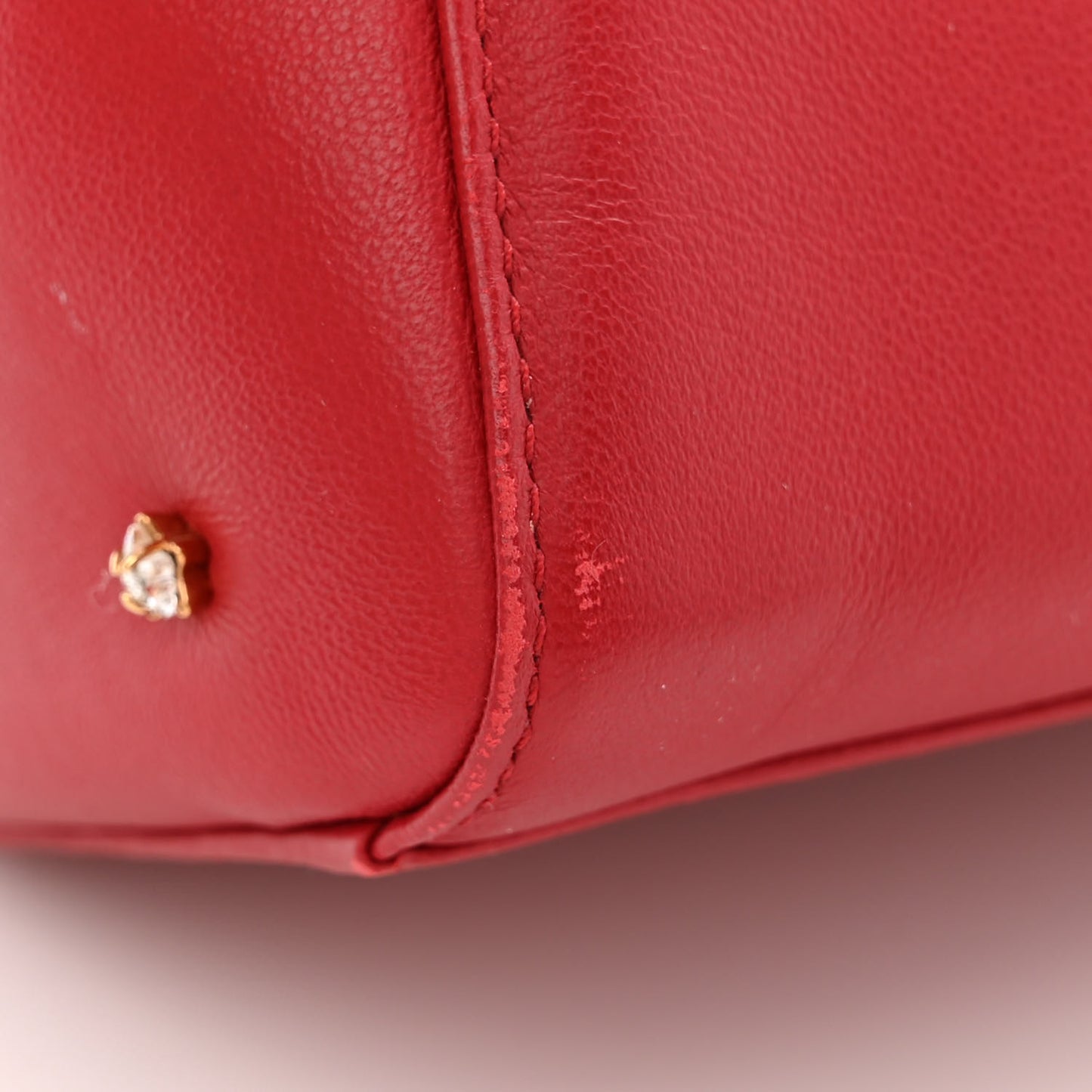 Nappa Crystal Stars Studded XS Peekaboo Iconic Satchel Fragola