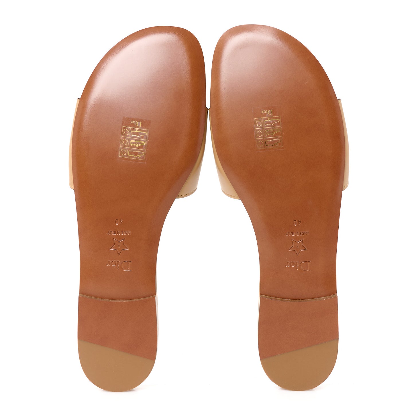 Calfskin D-Club Mule Sandal 40 Natural
