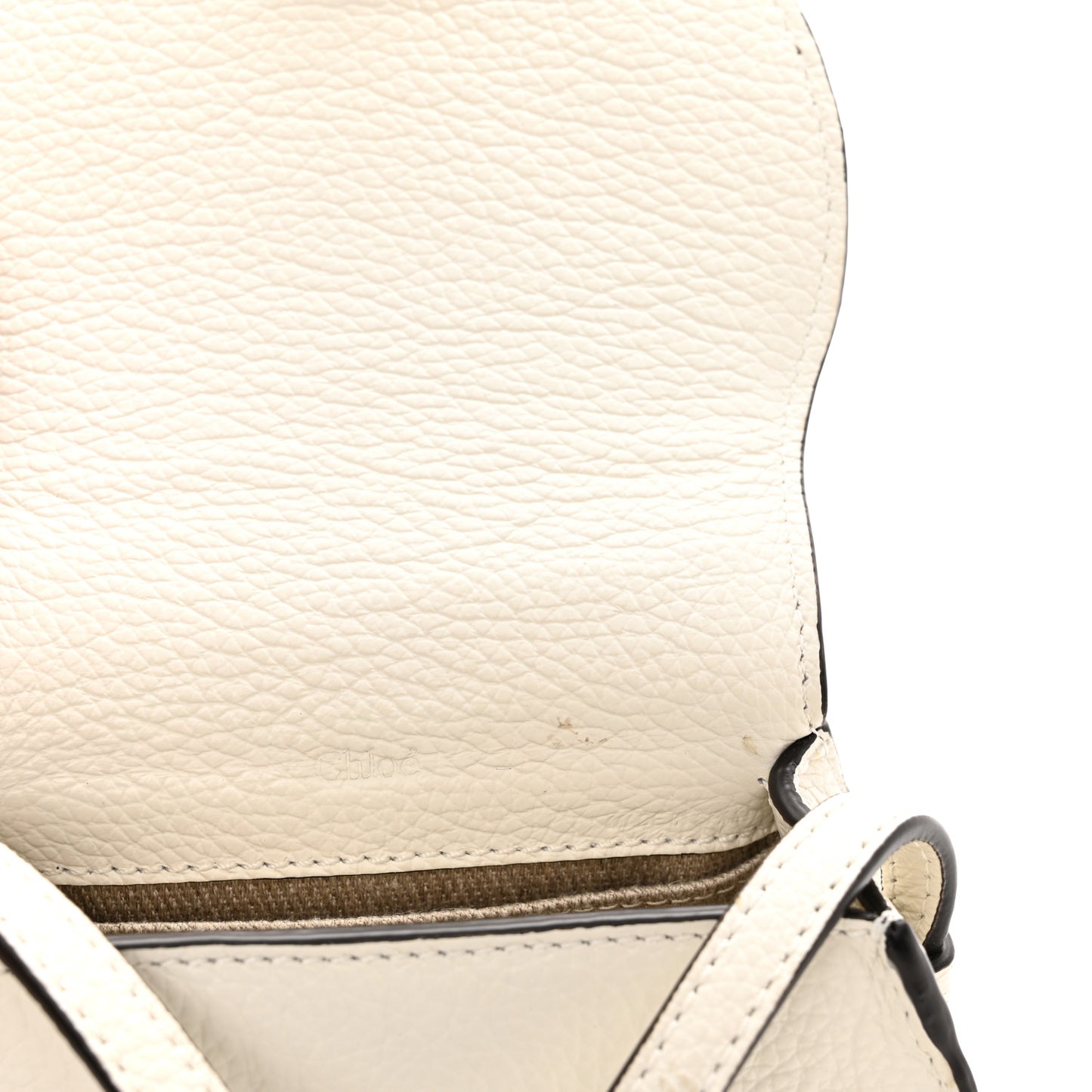 Calfskin Nano Marcie Saddle Bag White