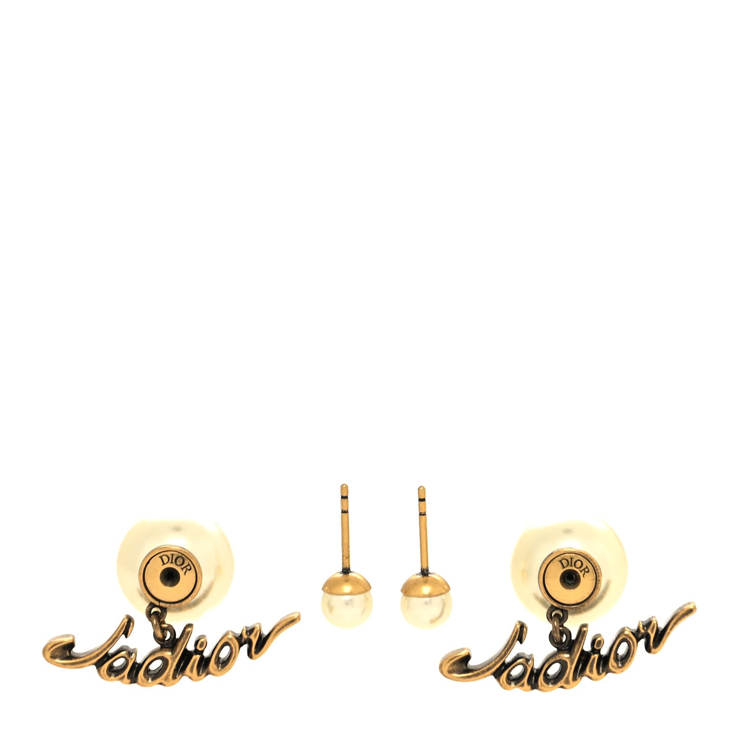 Pearl J'Adior Tribal Earrings Gold