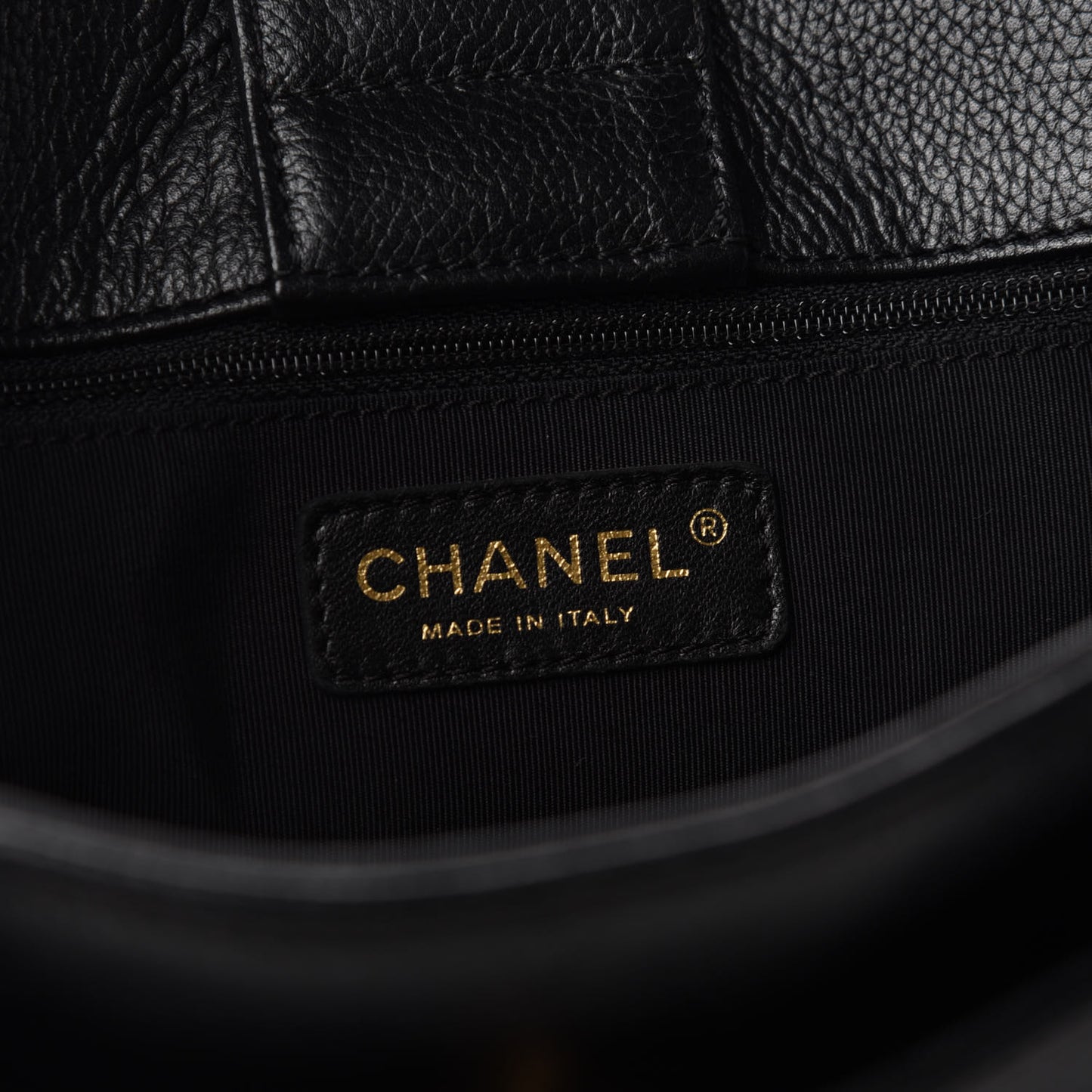 Calfskin Cerf Executive Shopper Tote Black