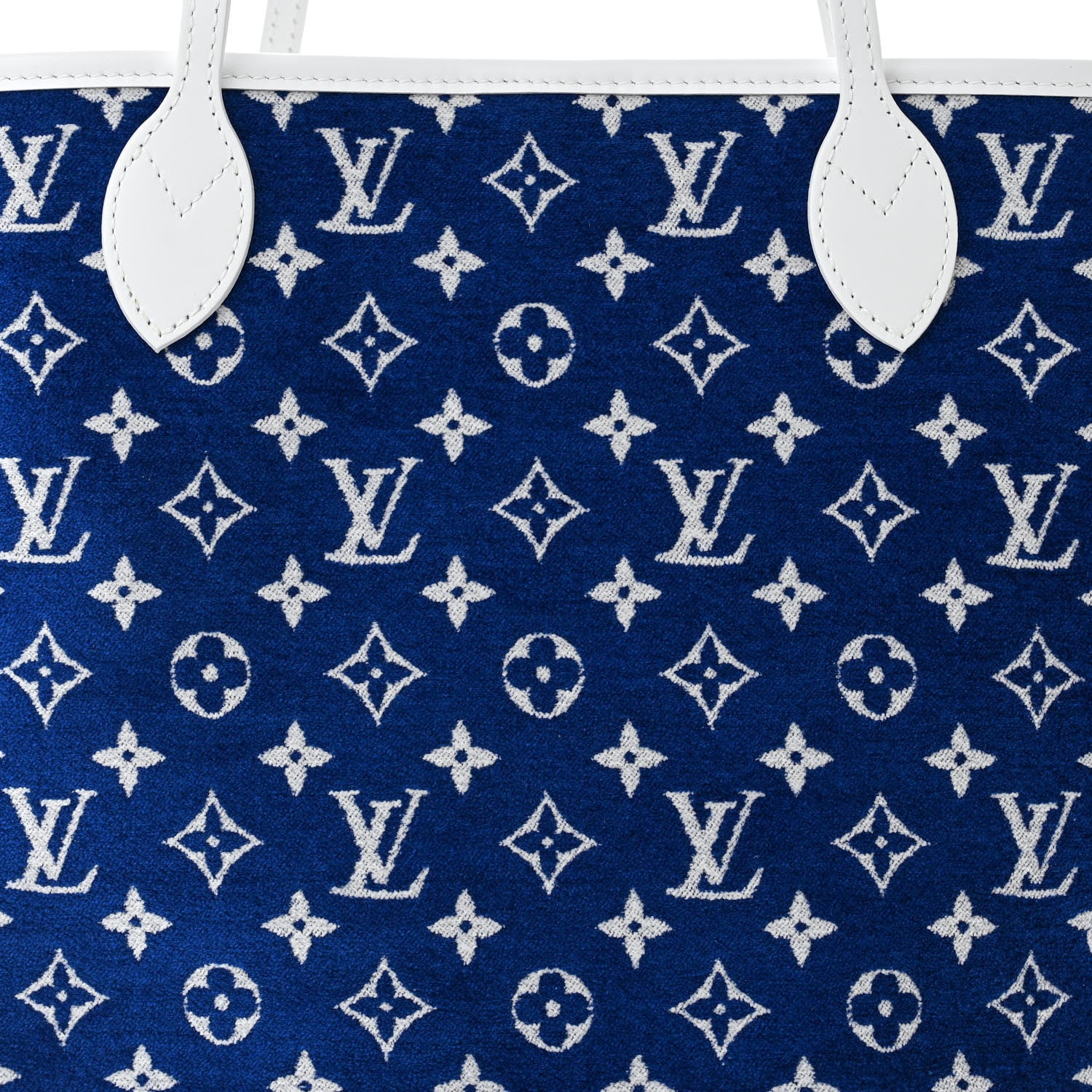 Louis Vuitton Jacquard Velvet Monogram LV Match Neverfull MM Bleu 8 of 11