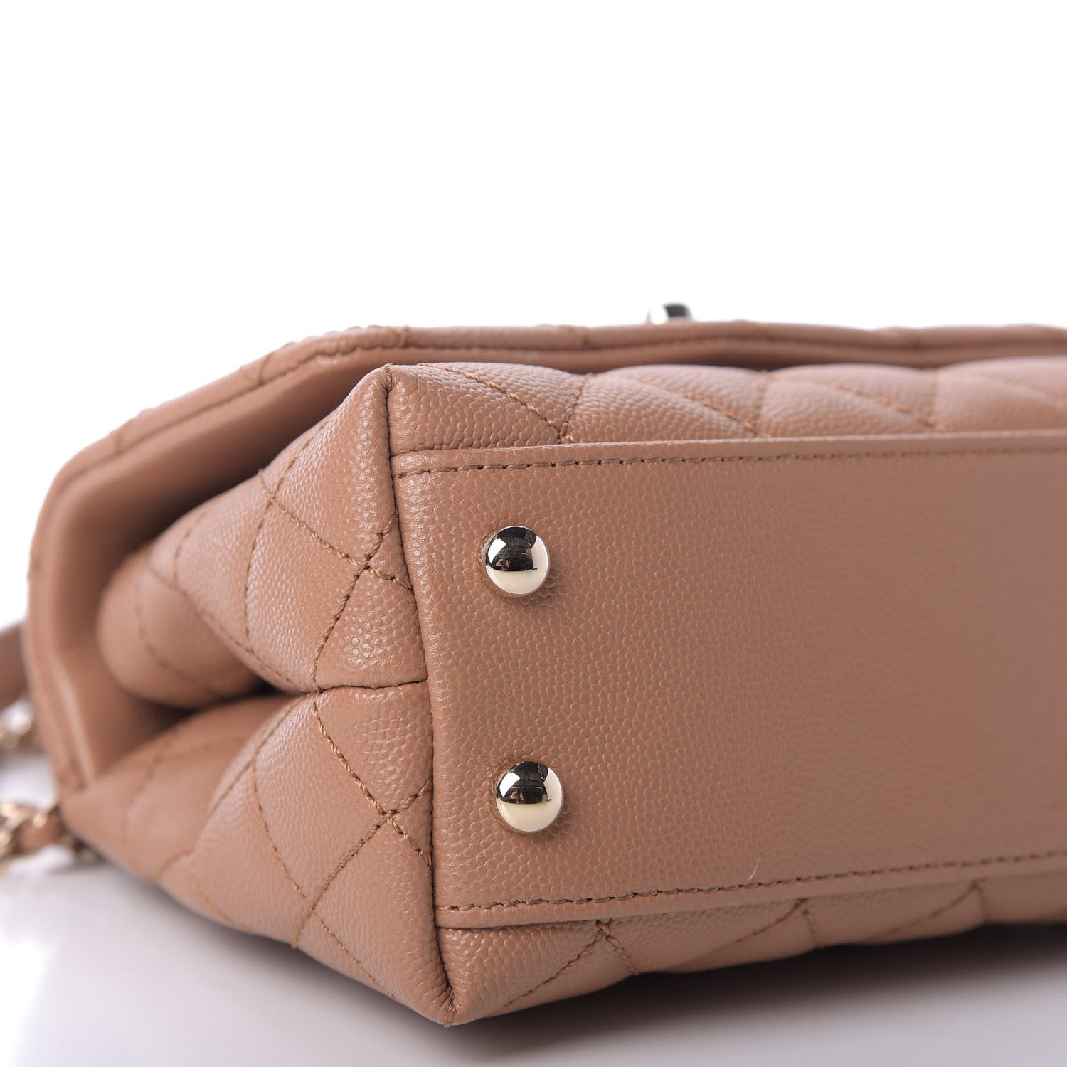 Chanel Caviar Quilted Extra Mini Coco Handle Flap Brown 6 of 10