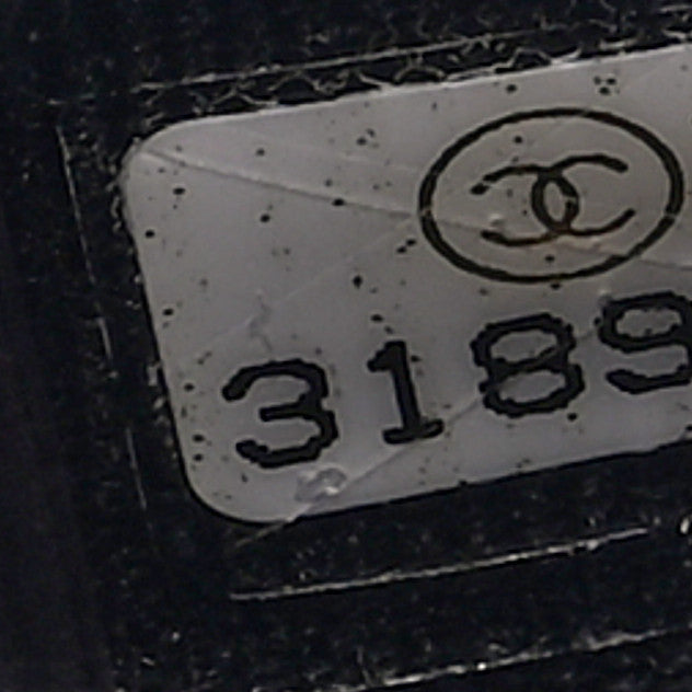 Lambskin Quilted Chanel 19 Flap Card Holder Black