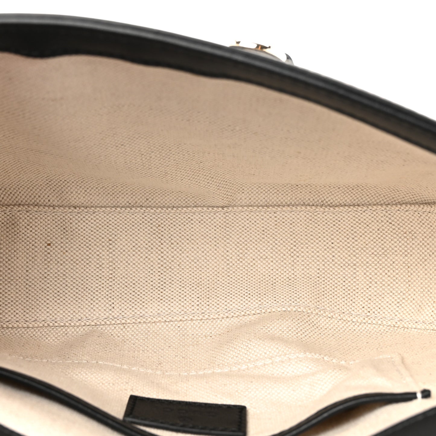 GG Supreme Monogram Horsebit 1955 Soft Small Shoulder Bag Beige Black