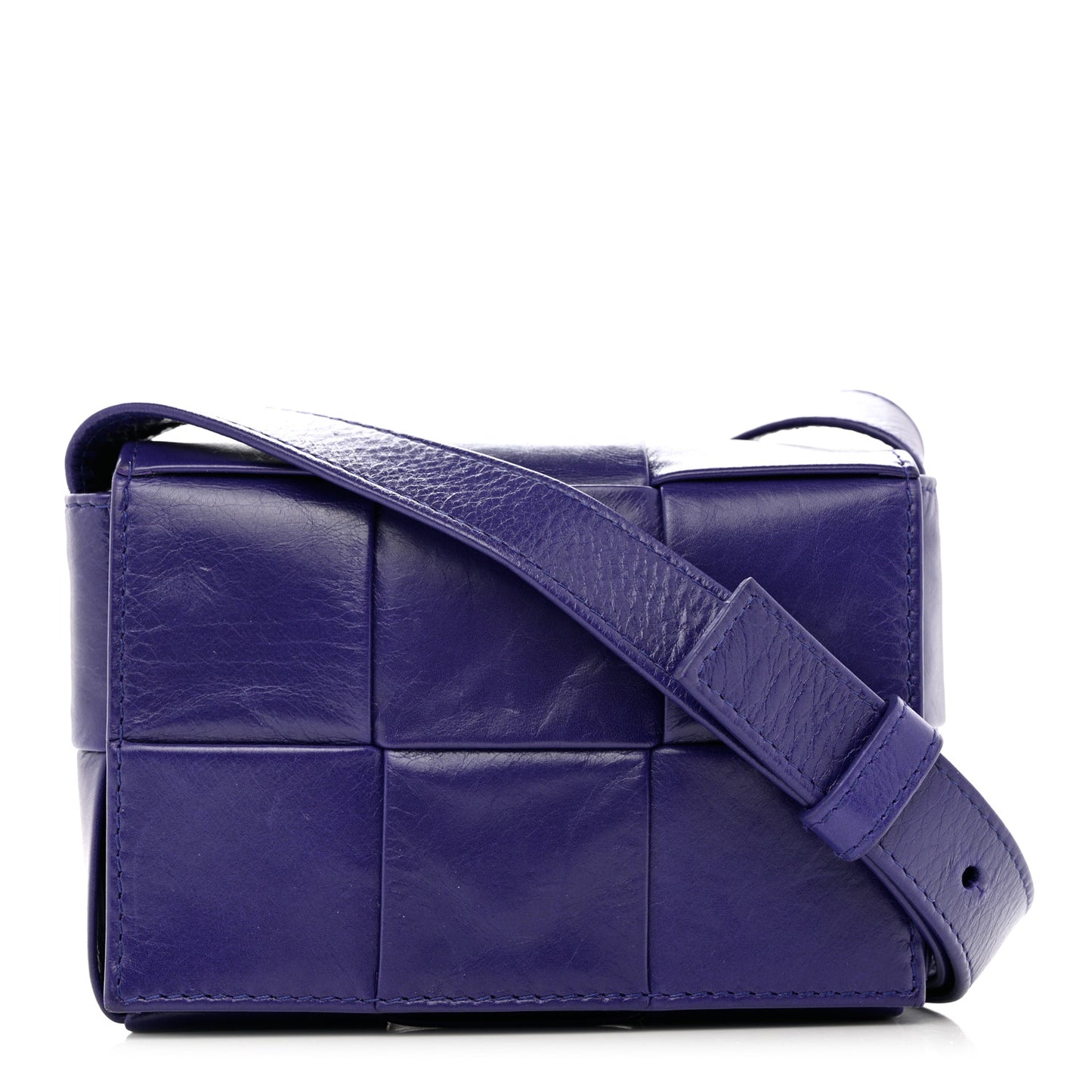 Crinkled Lambskin Maxi Intrecciato Extra Mini Cassette Crossbody Bag Unicorn