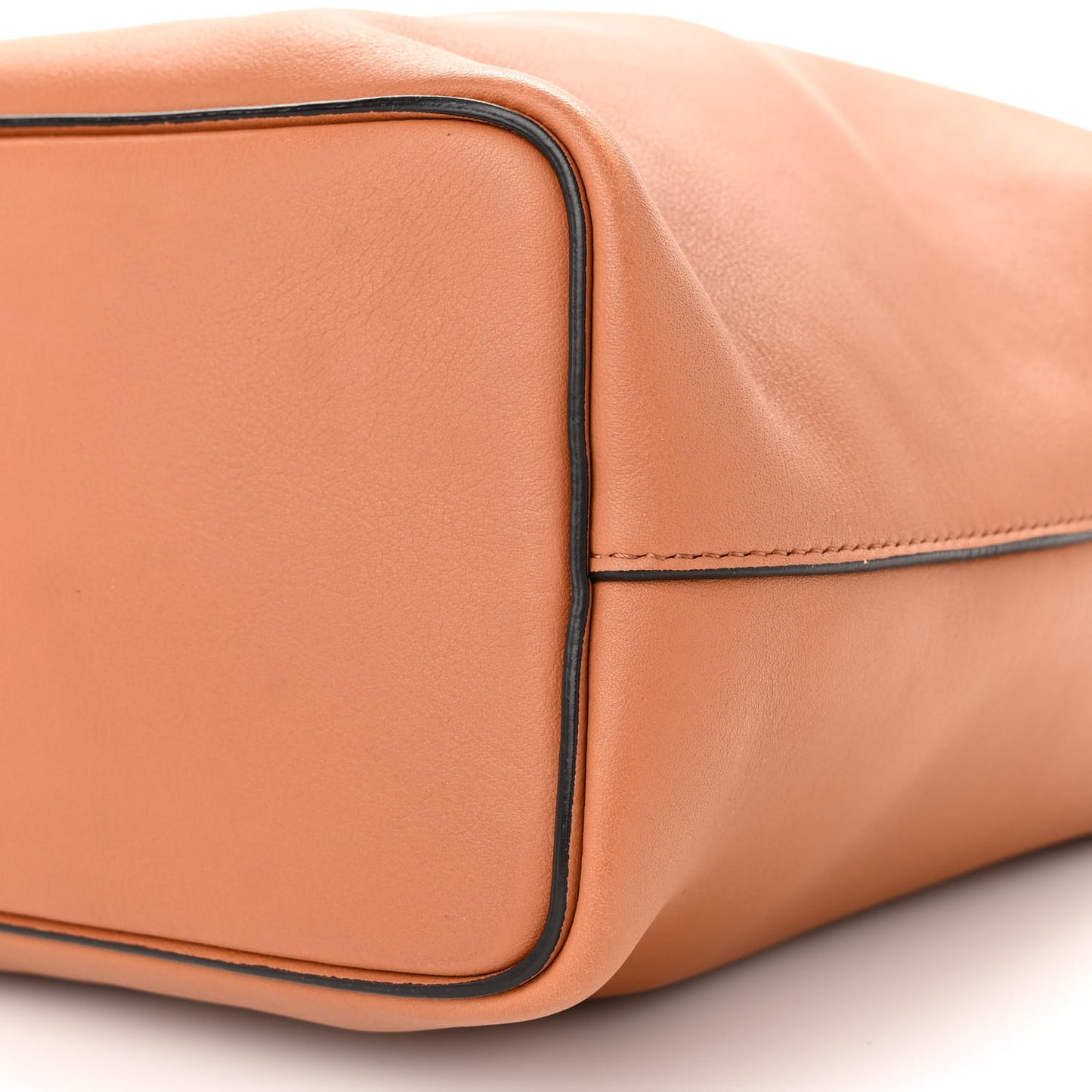 Lambskin Small Soft Cube Satchel Light Tan