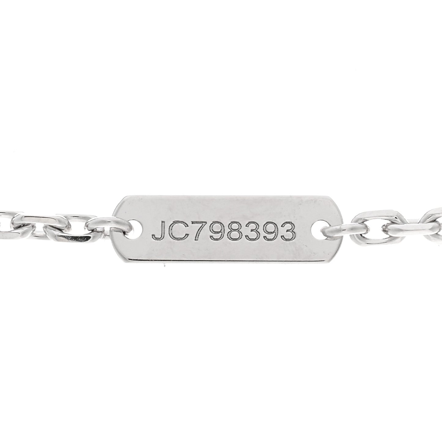 18K White Gold Mother of Pearl Magic Alhambra Pendant Necklace