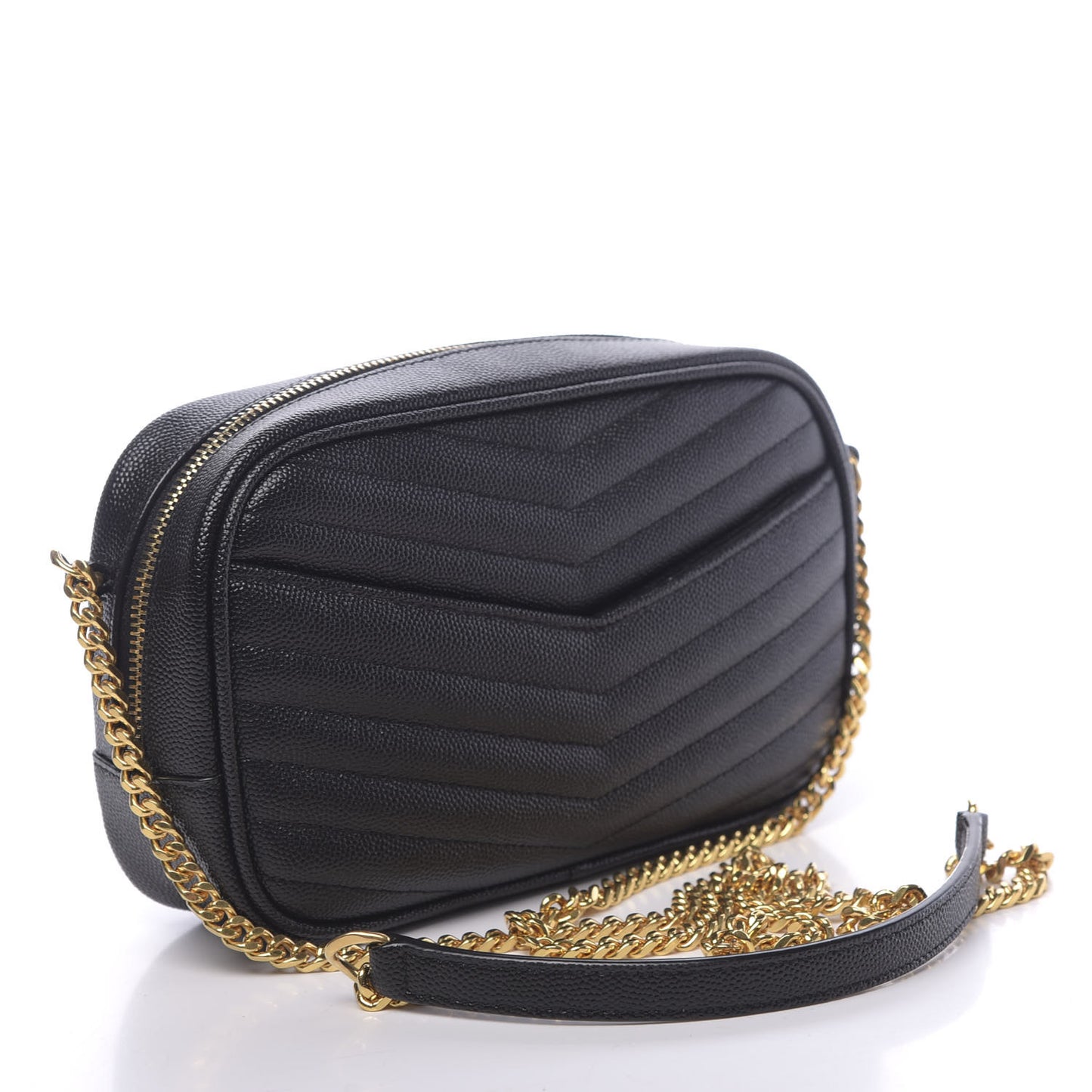 Grain De Poudre Matelasse Monogram Mini Lou Camera Bag Black