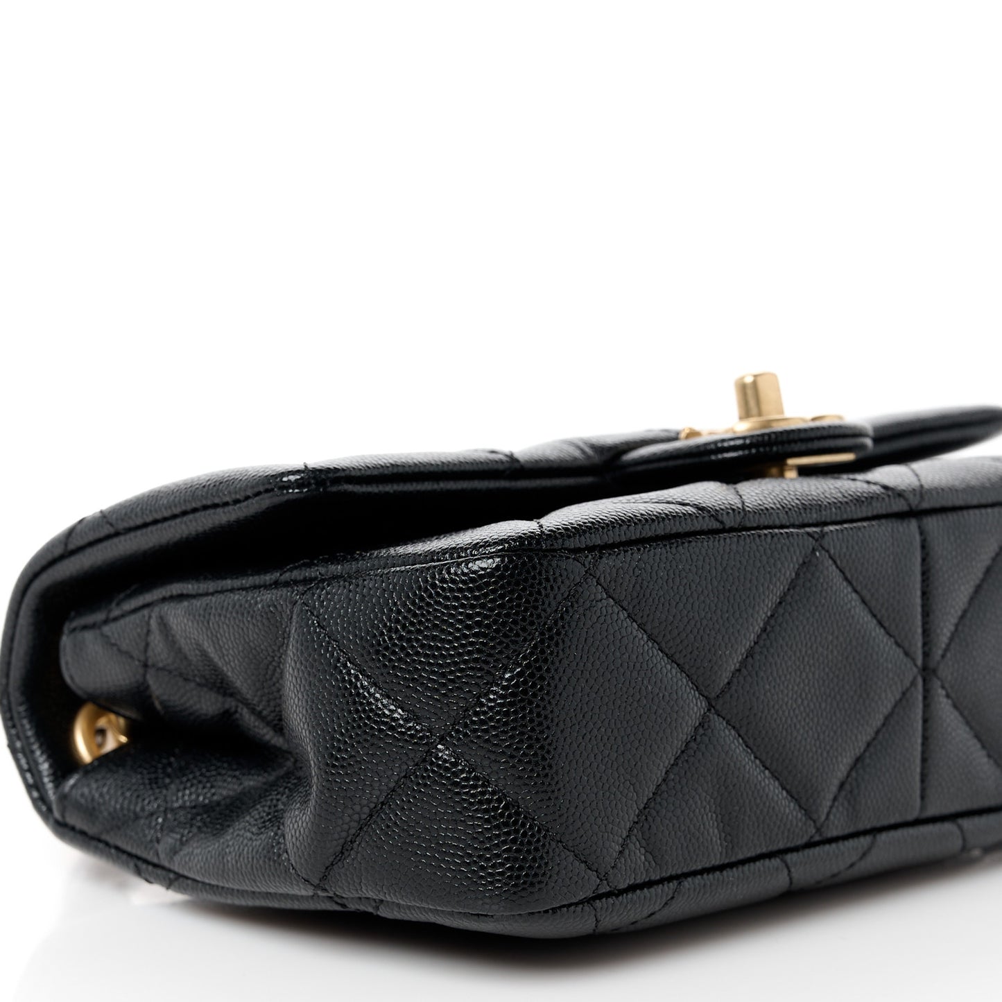 Caviar Quilted Funky Match Mini Flap Black