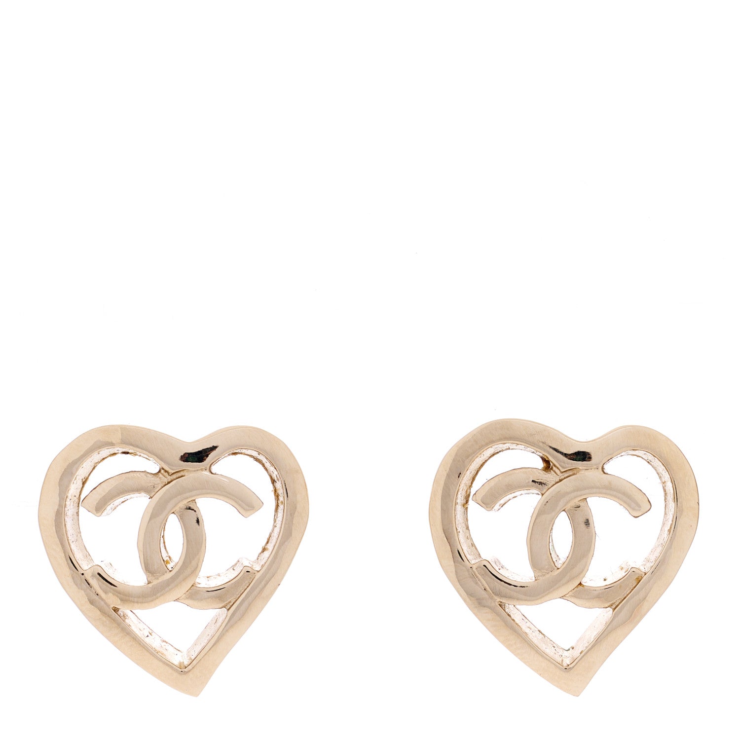 Chanel Metal CC Heart Coco In Love Earrings Gold 1285116 – FASHIONPHILE