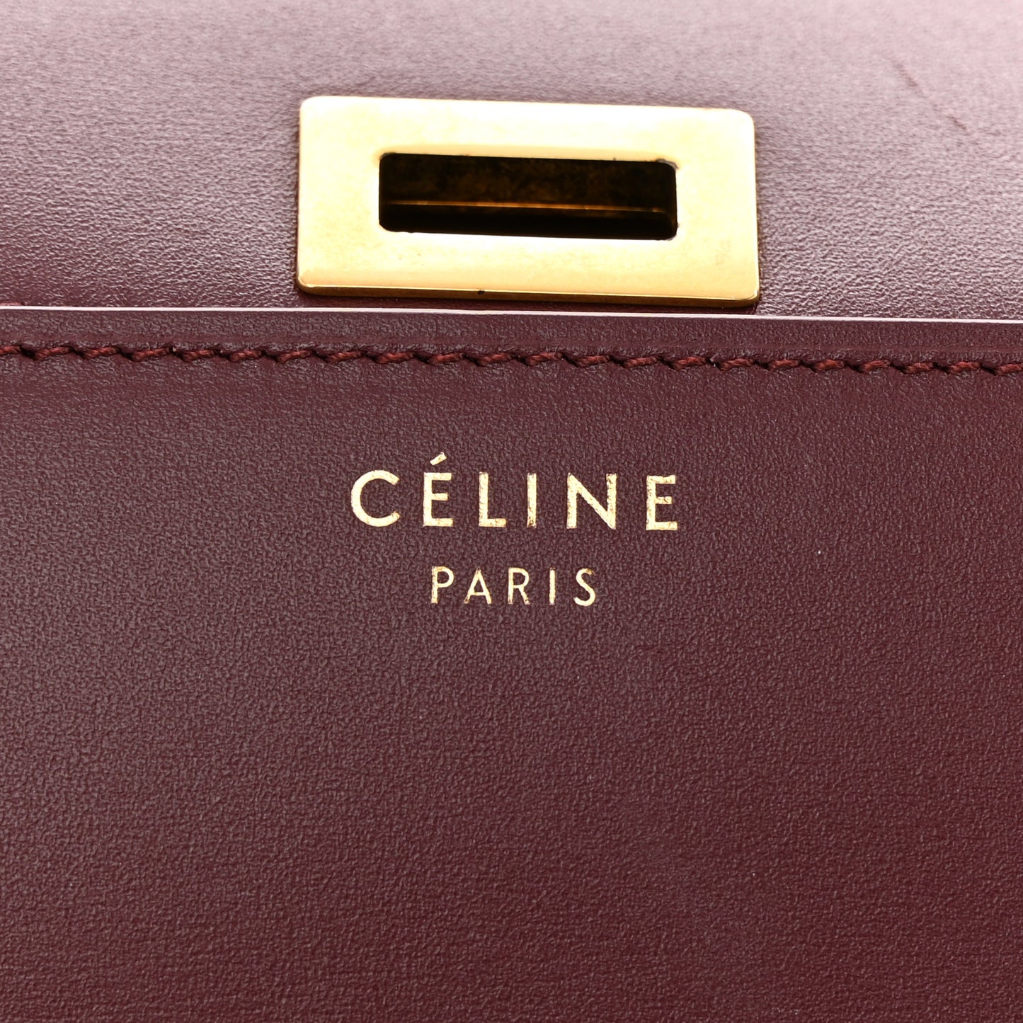 Box Calfskin Medium Classic Box Flap Bag Burgundy