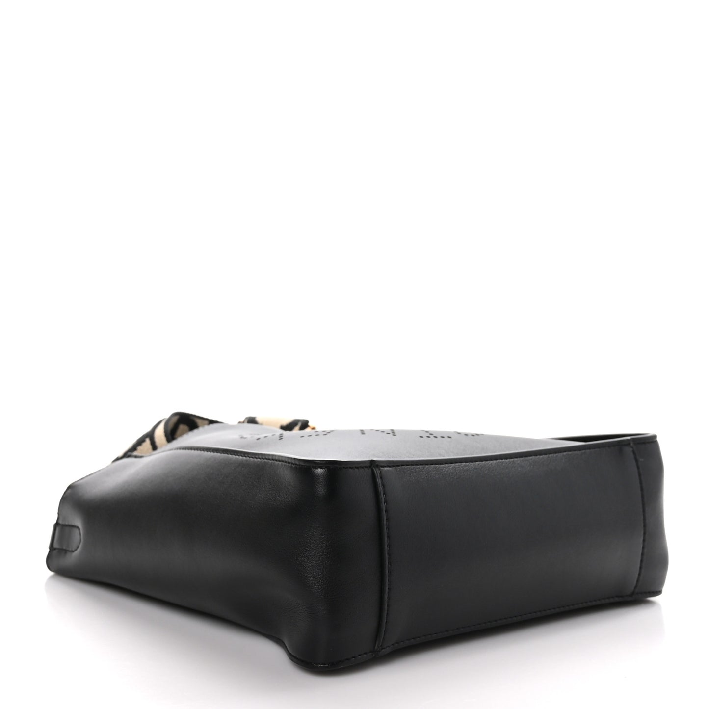 STELLA MCCARTNEY Eco Alter Nappa Perforated Logo Mini Crossbody Black